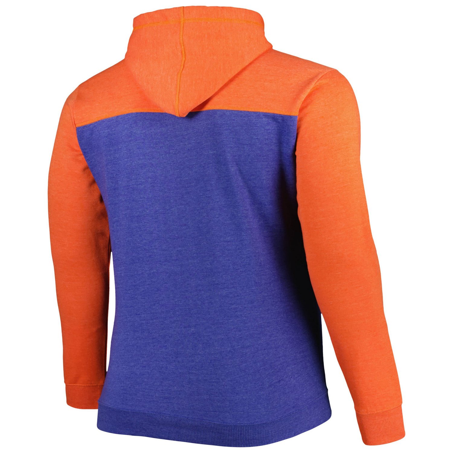 Fanatics Heathered /Heathered Orange New York Knicks Big  Tall Down and Distance Full-Zip Hoodie                                 - view number 3