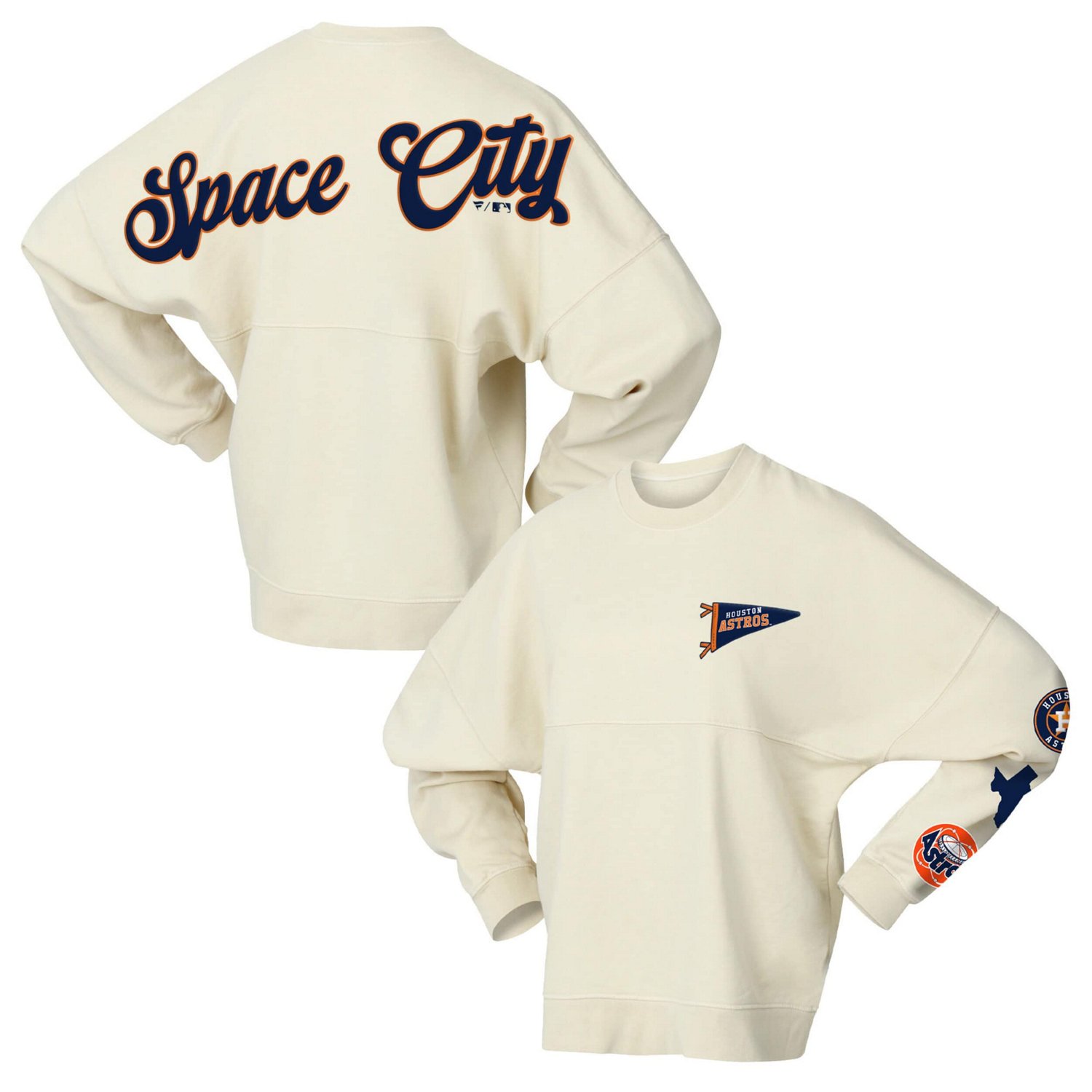 Fanatics Houston Astros Pennant Flag Branded Fleece Pullover Sweatshirt