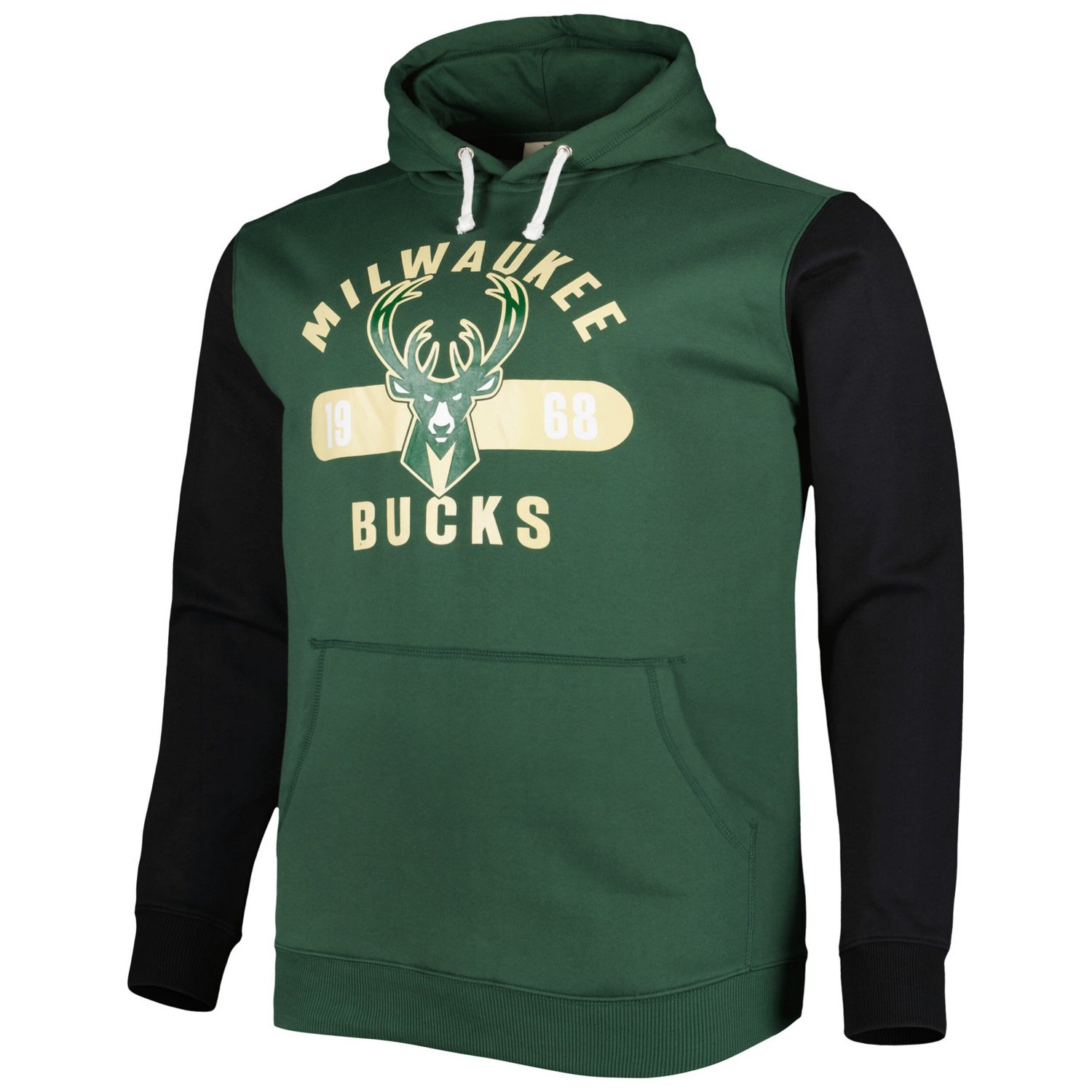 Fanatics Hunter /Black Milwaukee Bucks Big  Tall Bold Attack Pullover Hoodie                                                     - view number 2