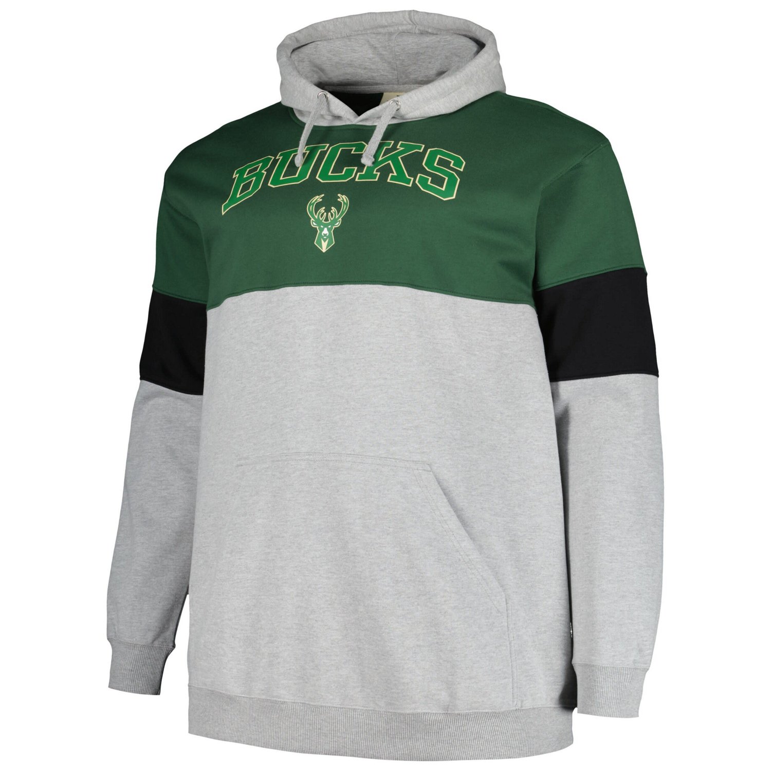 Fanatics Hunter Black Milwaukee Bucks Big  Tall Pullover Hoodie