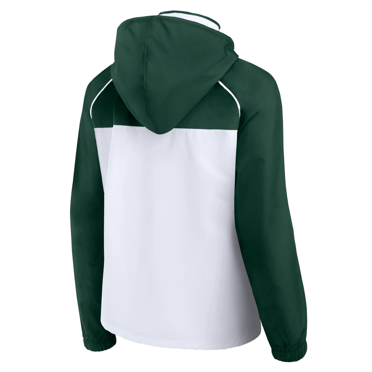Fanatics Hunter Green Milwaukee Bucks Anorak Raglan Full-Zip Hoodie Jacket - view number 3