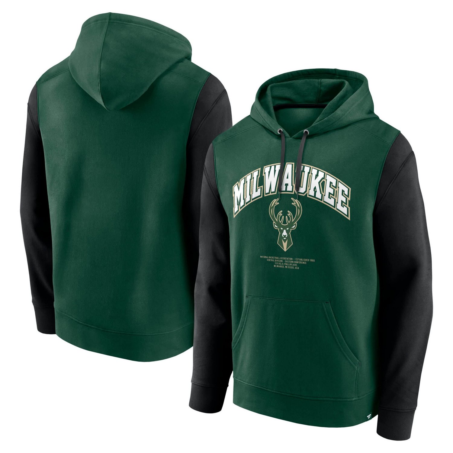 Fanatics Hunter Milwaukee Bucks Scorer Pullover Hoodie