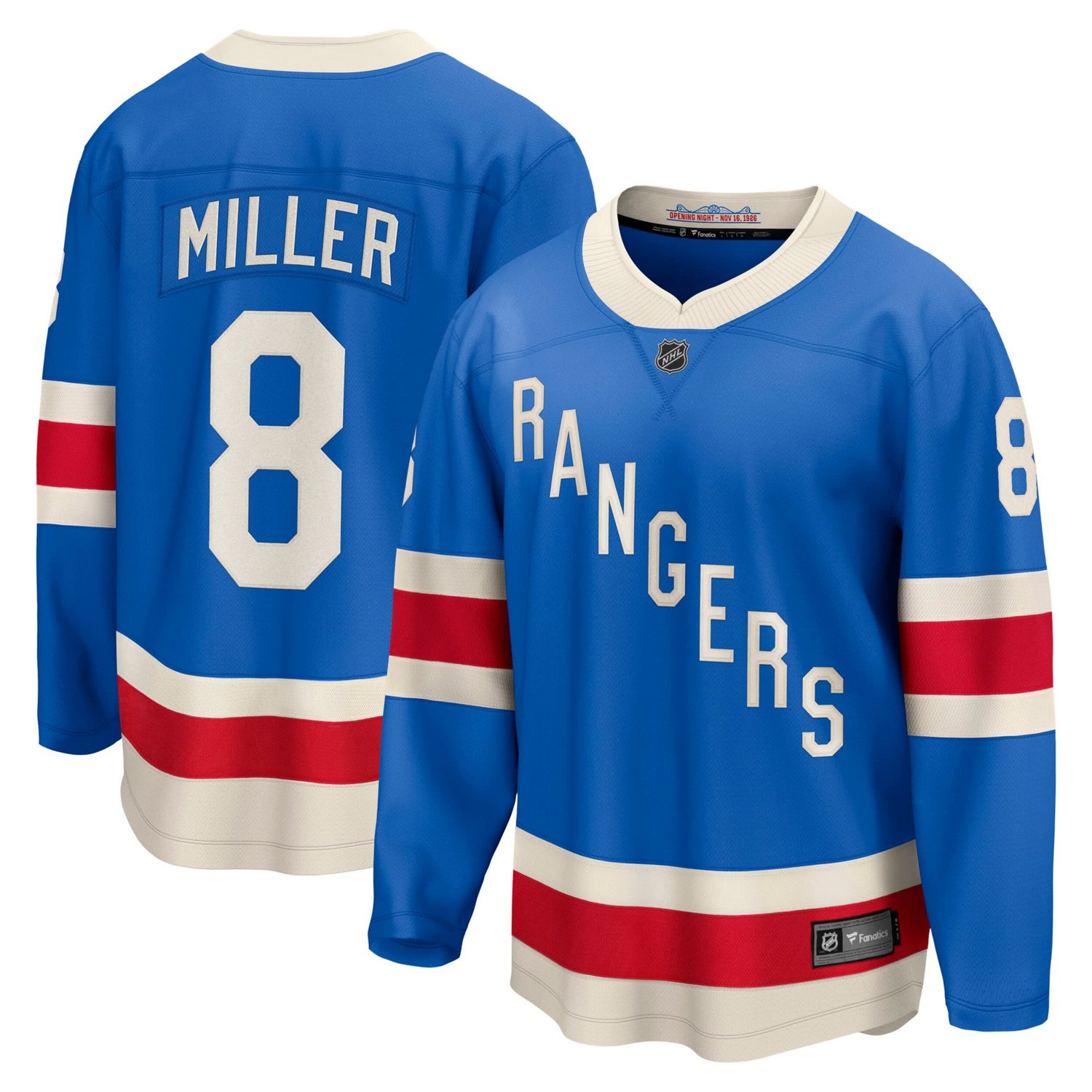 Fanatics JT Miller New York Rangers Centennial Breakaway Jersey