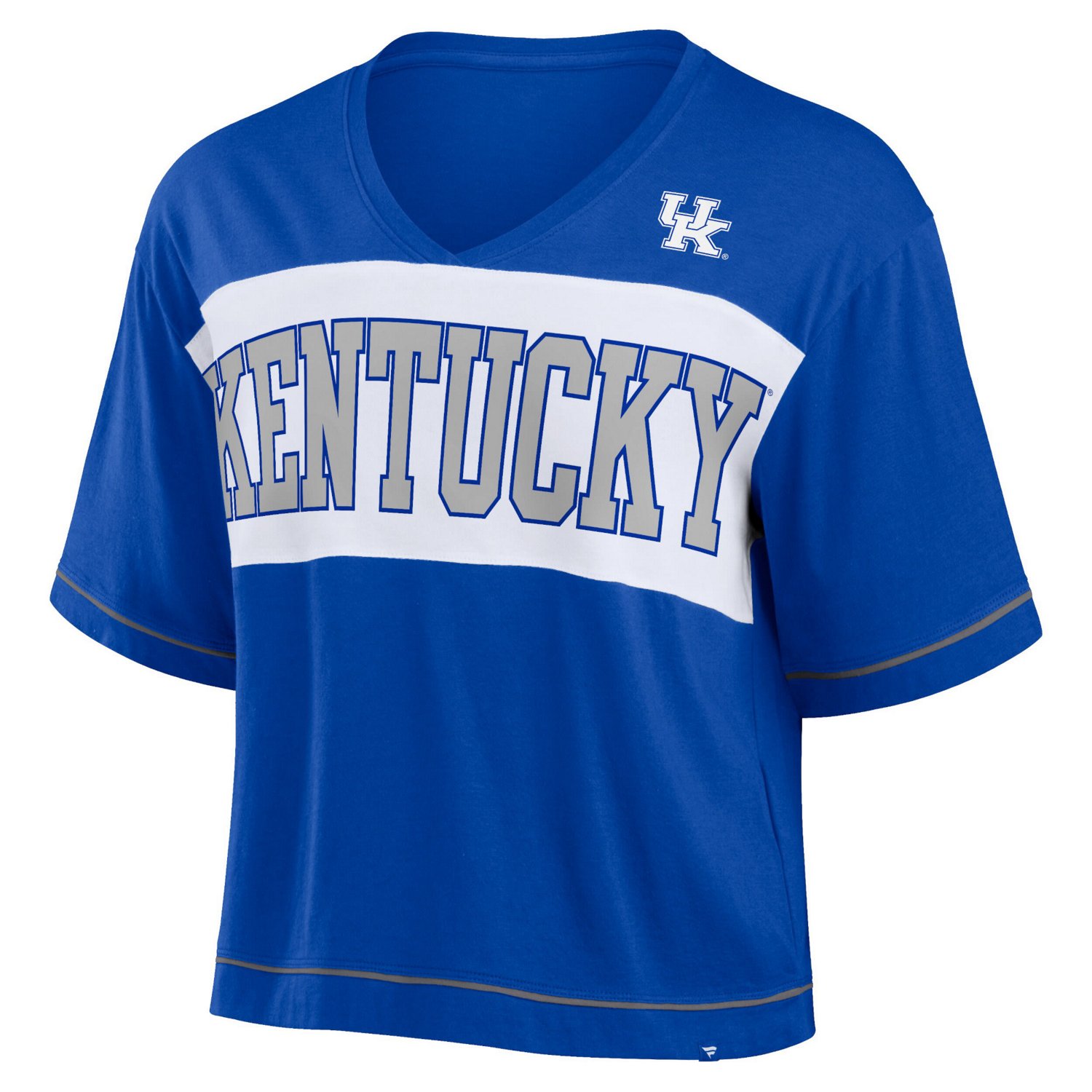 Fanatics Kentucky Wildcats Home Team Bold Fashion Modest V-Neck Cropped T-Shirt