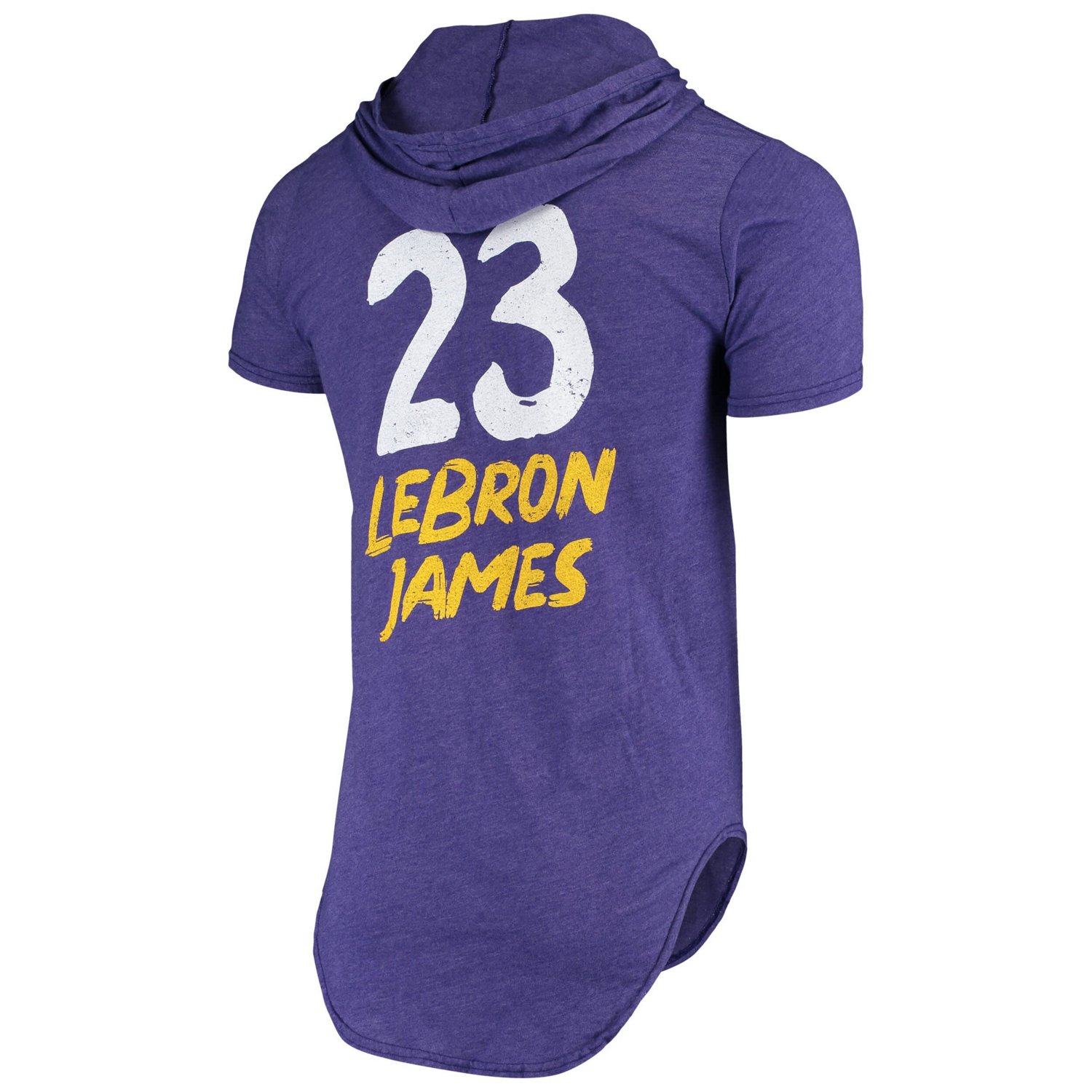 Fanatics LeBron James Heathered Los Angeles Lakers Hoodie Tri-Blend T-Shirt                                                      - view number 3
