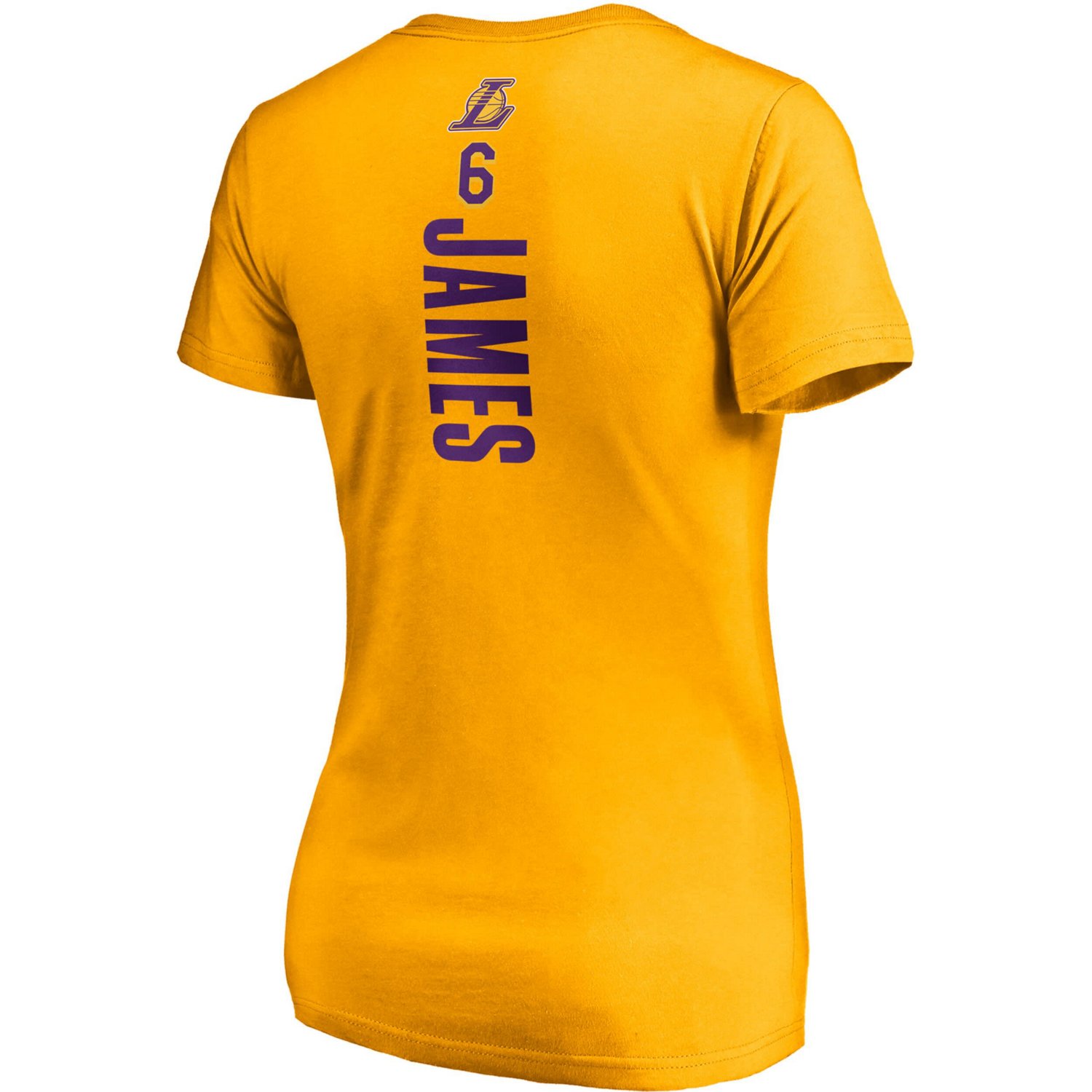 Fanatics LeBron James Los Angeles Lakers Logo Playmaker Name  Number V-Neck T-Shirt                                              - view number 3