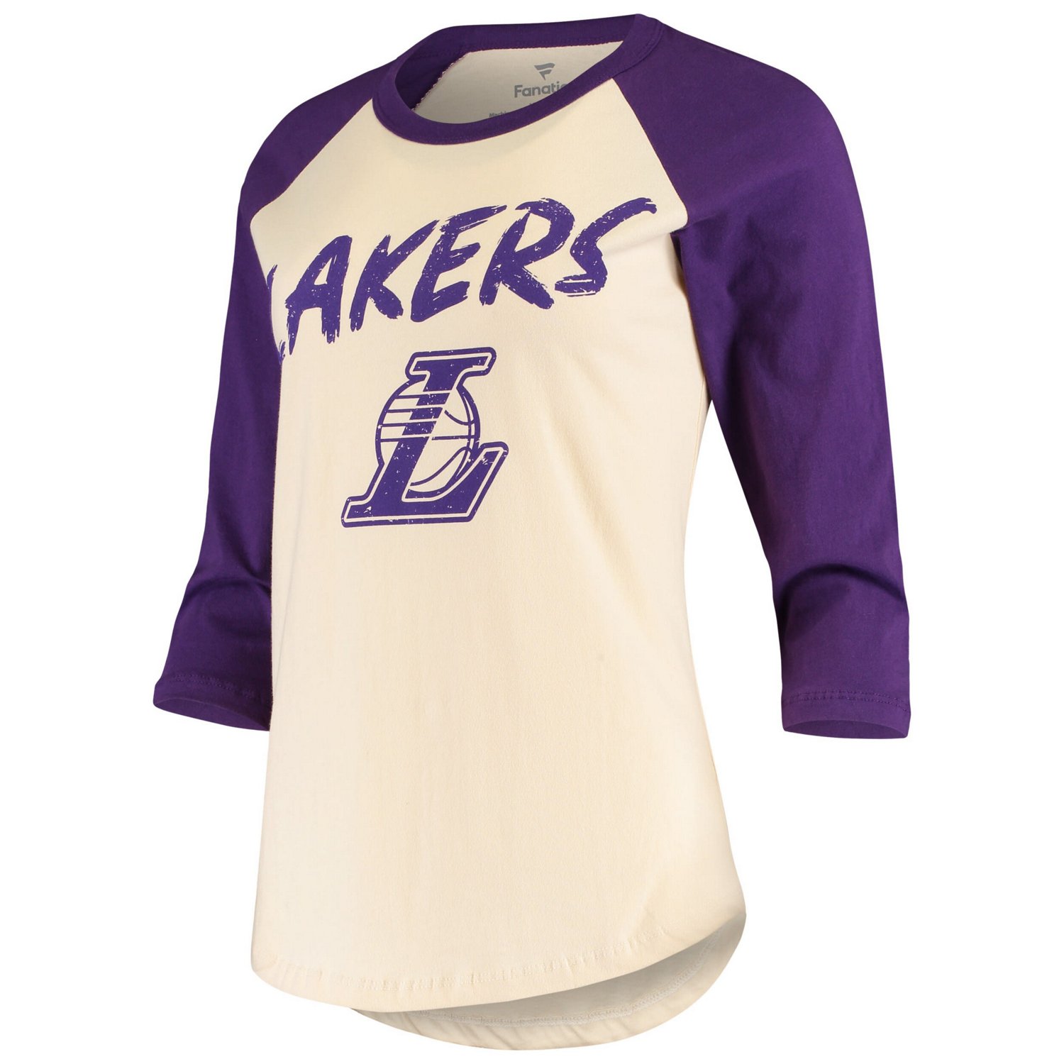 Fanatics LeBron James Los Angeles Lakers Raglan 3/4-Sleeve T-Shirt                                                               - view number 2