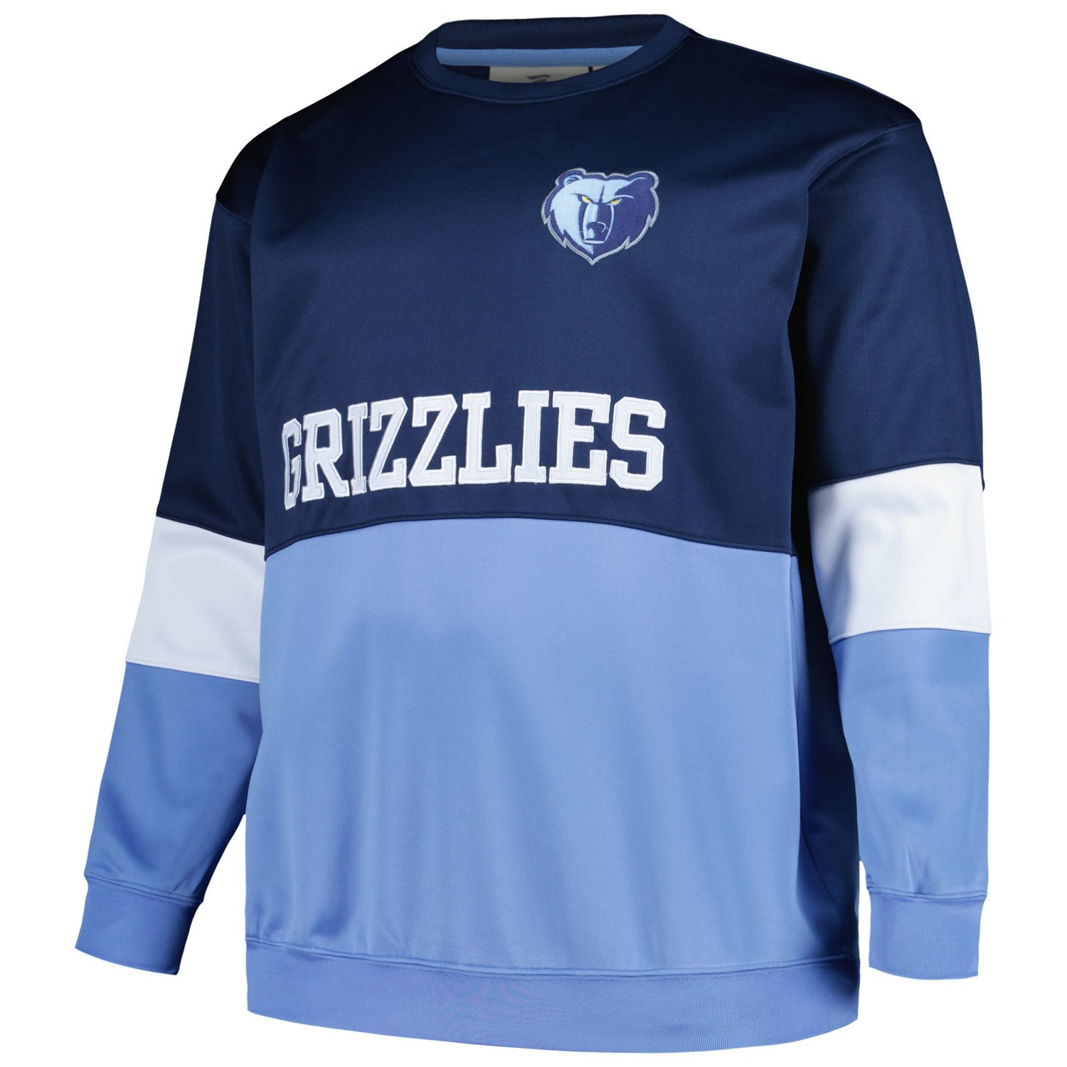 Fanatics /Light Blue Memphis Grizzlies Big  Tall Split Pullover Sweatshirt