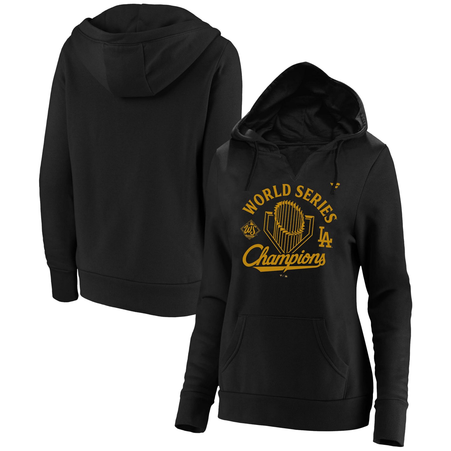 Fanatics Los Angeles Dodgers 2025 World Series Champions Locker Room Plus Size Parade V-Neck Hoodie