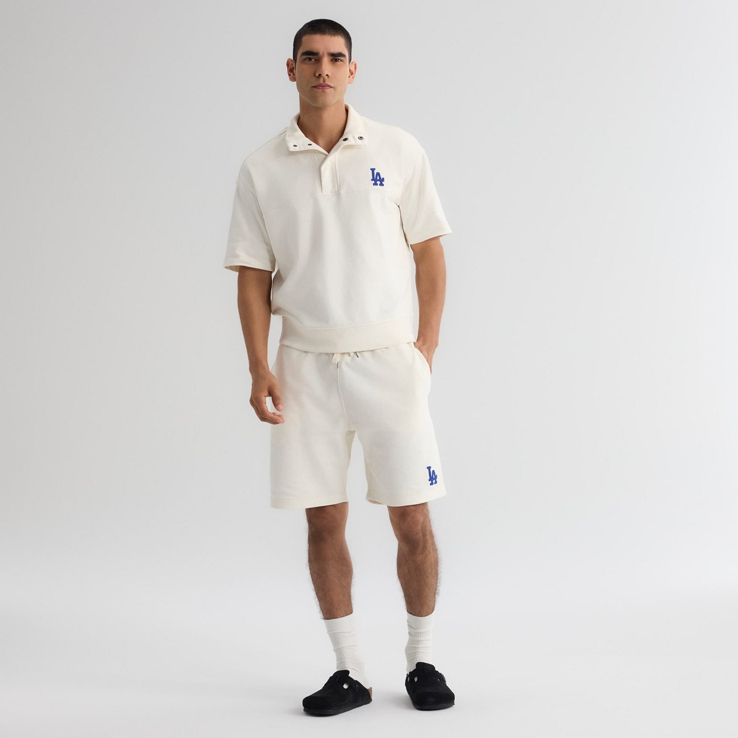 Fanatics Los Angeles Dodgers Iconic Short Sleeve Mock Neck Pullover