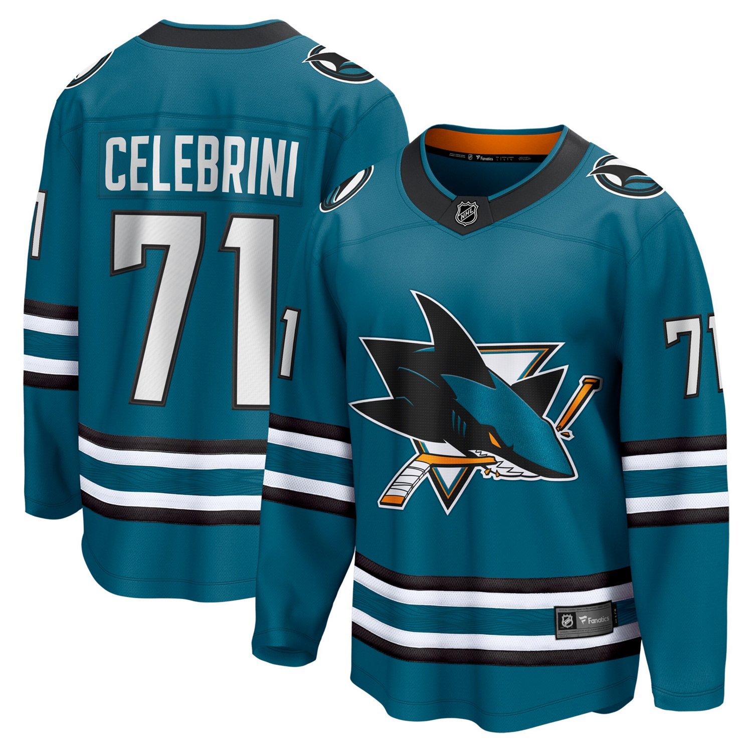 Fanatics Macklin Celebrini San Jose Sharks Home Breakaway Jersey - view number 1