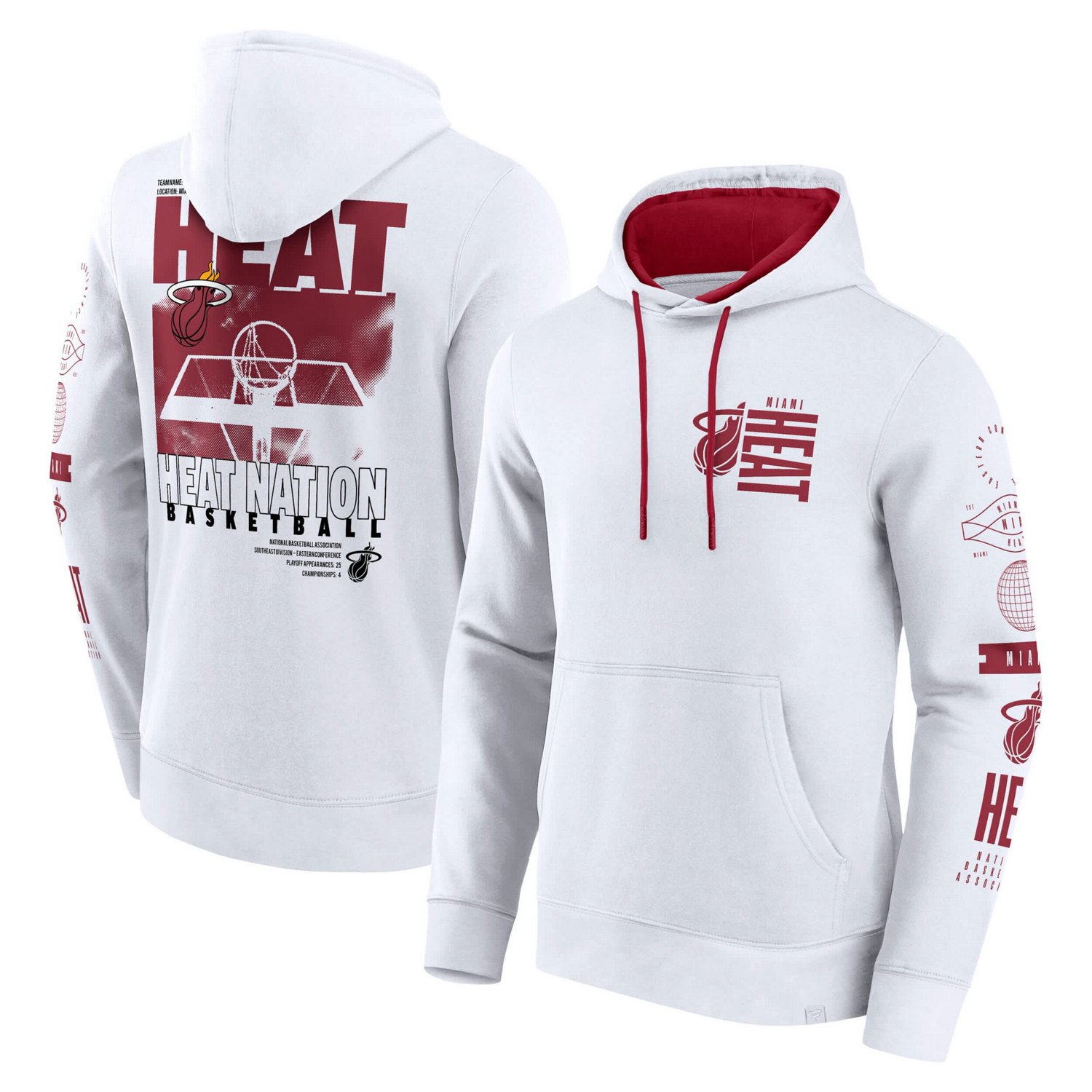 Fanatics Miami Heat Game Time Crossover Pullover Hoodie