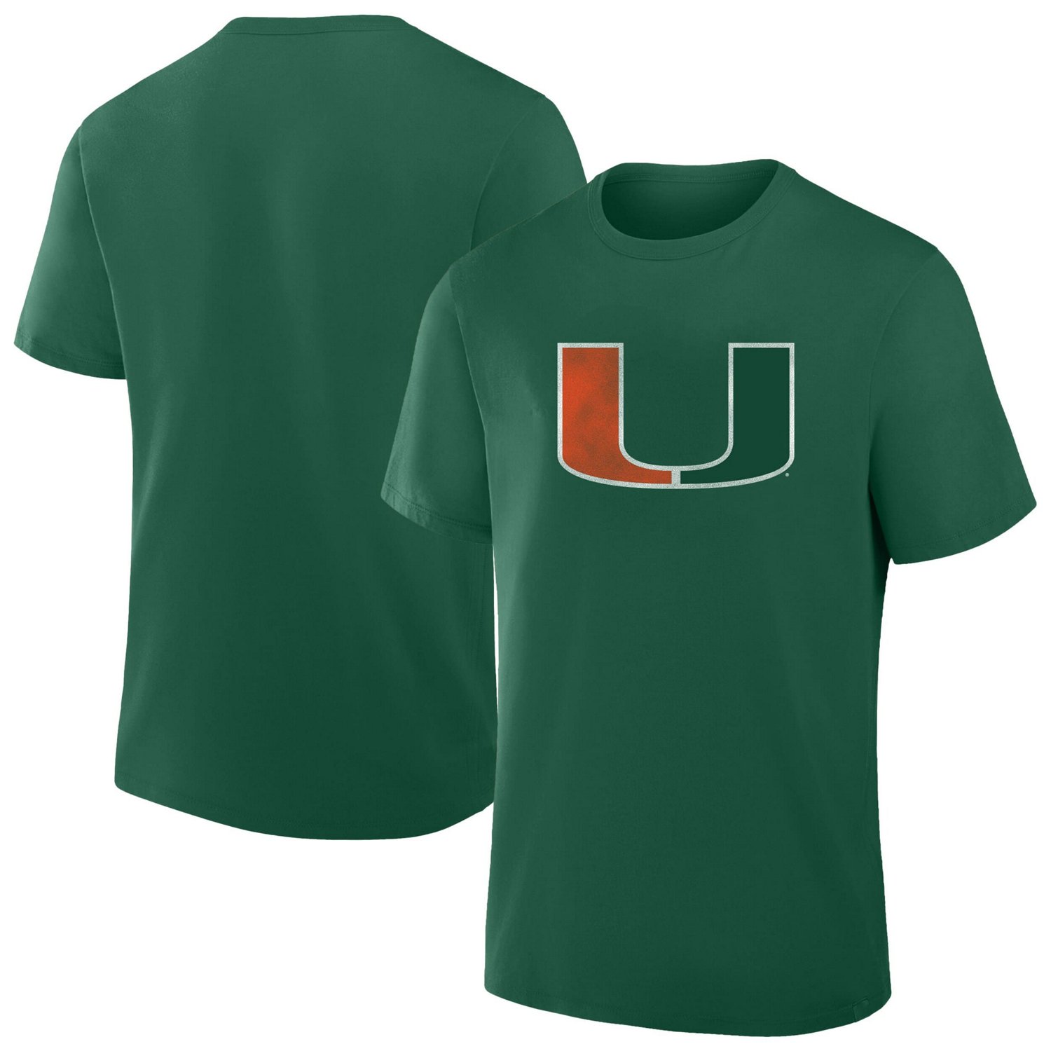 Fanatics Miami Hurricanes Big  Tall Distressed Vintage Logo T-Shirt