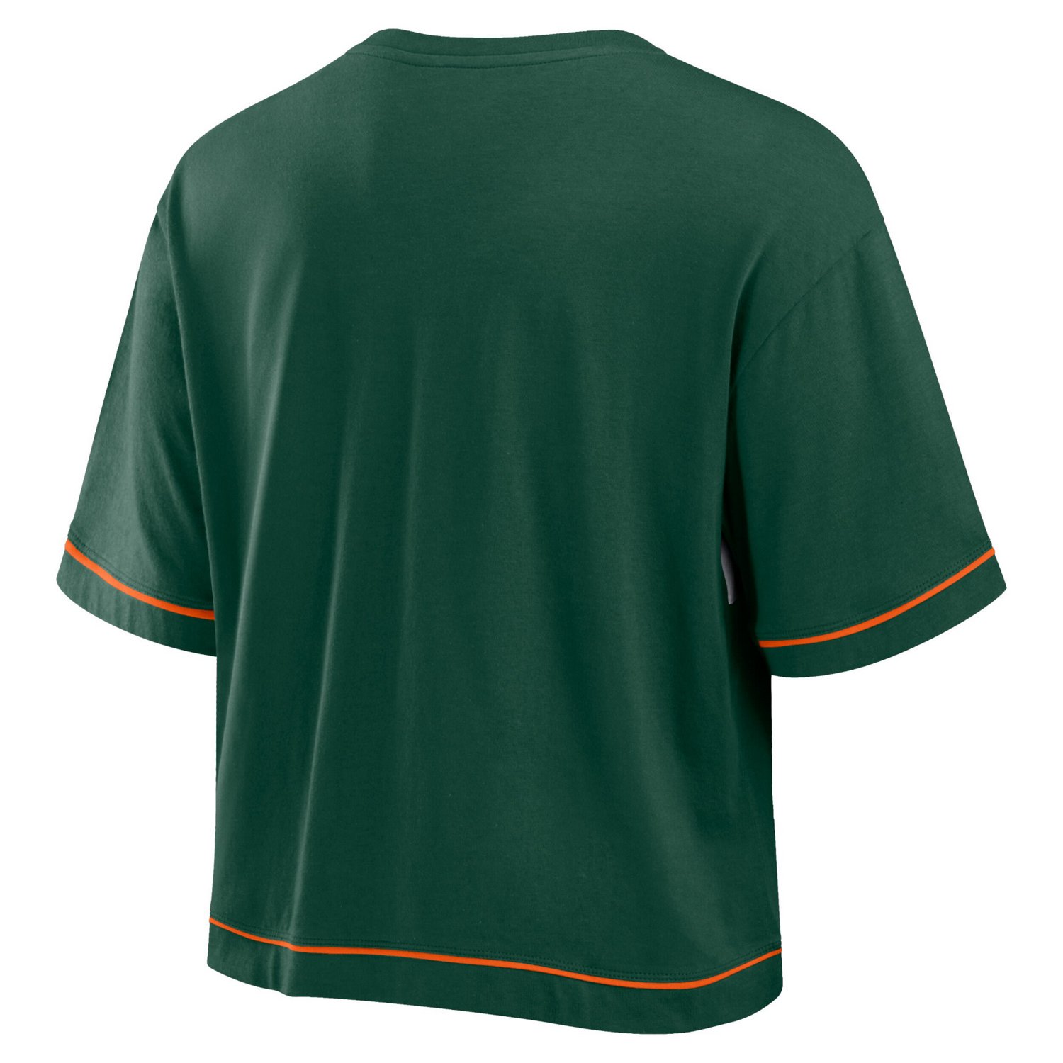 Fanatics Miami Hurricanes Home Team Bold Fashion Modest V-Neck Cropped T-Shirt                                                   - view number 3