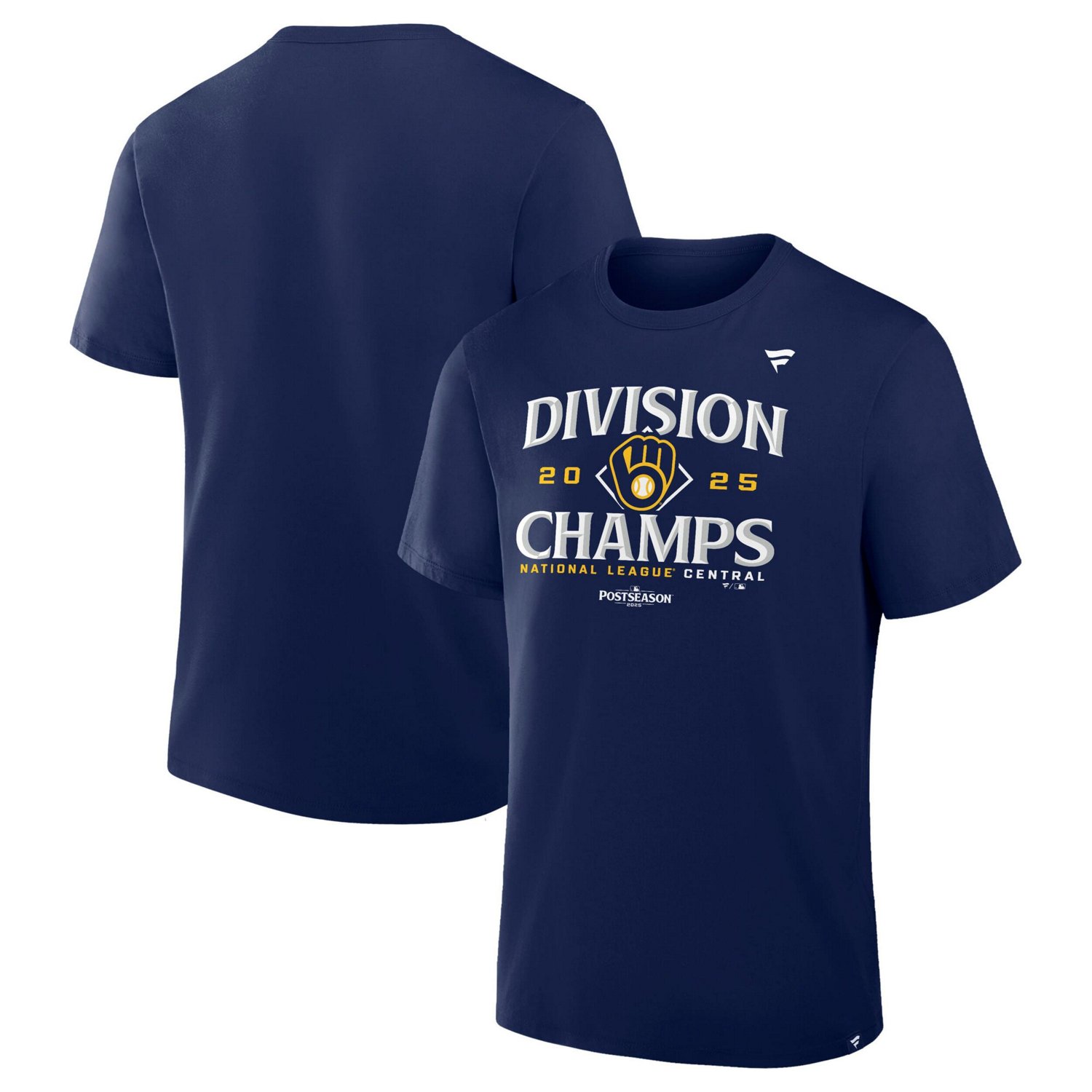 Fanatics Milwaukee Brewers 2025 NL Central Division Champions Locker Room T-Shirt