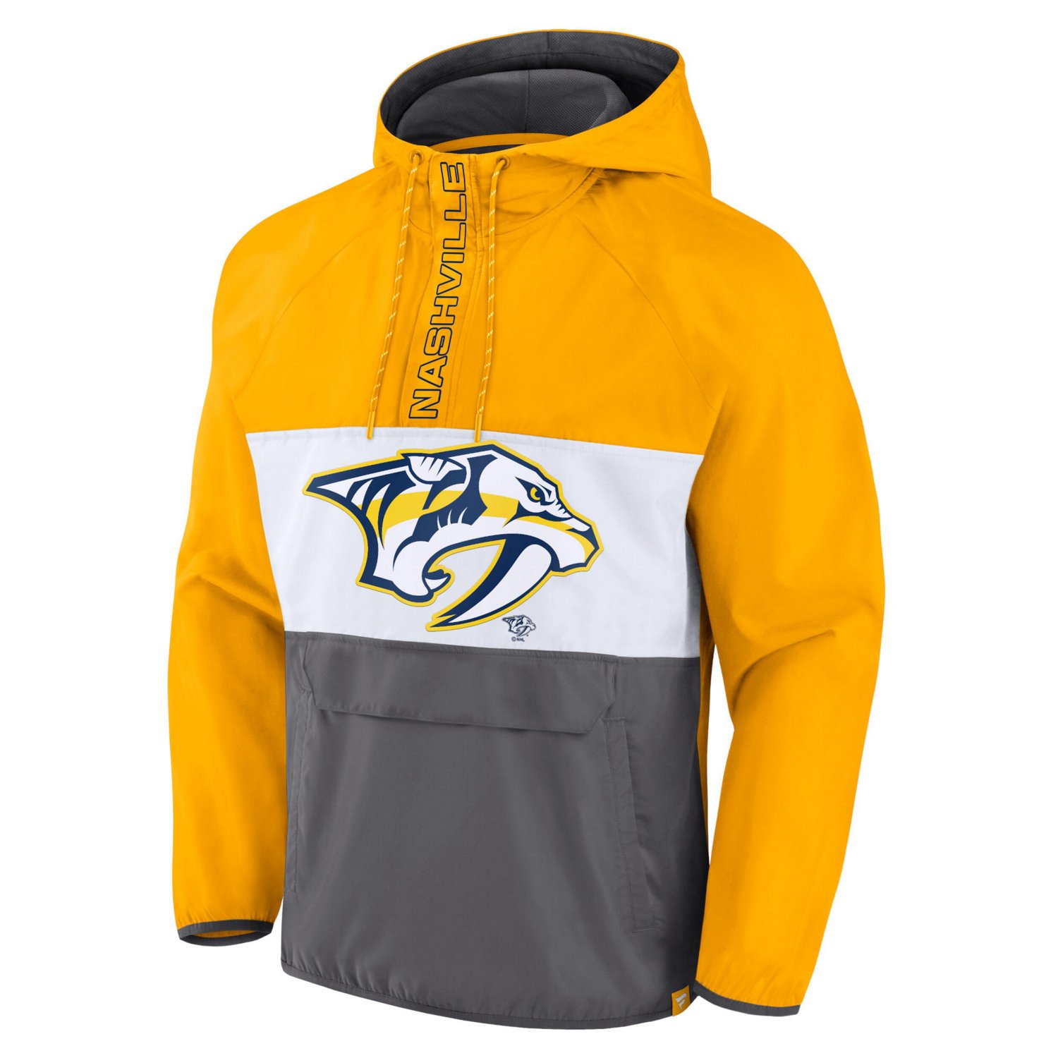 Fanatics Nashville Predators Flagrant Foul Anorak Raglan Half-Zip Hoodie Jacket                                                  - view number 2