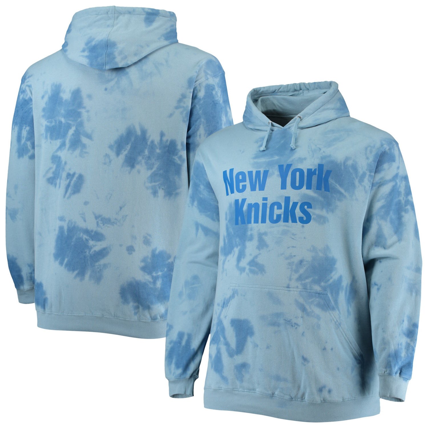Fanatics New York Knicks Big  Tall Wordmark Cloud Dye Pullover Hoodie