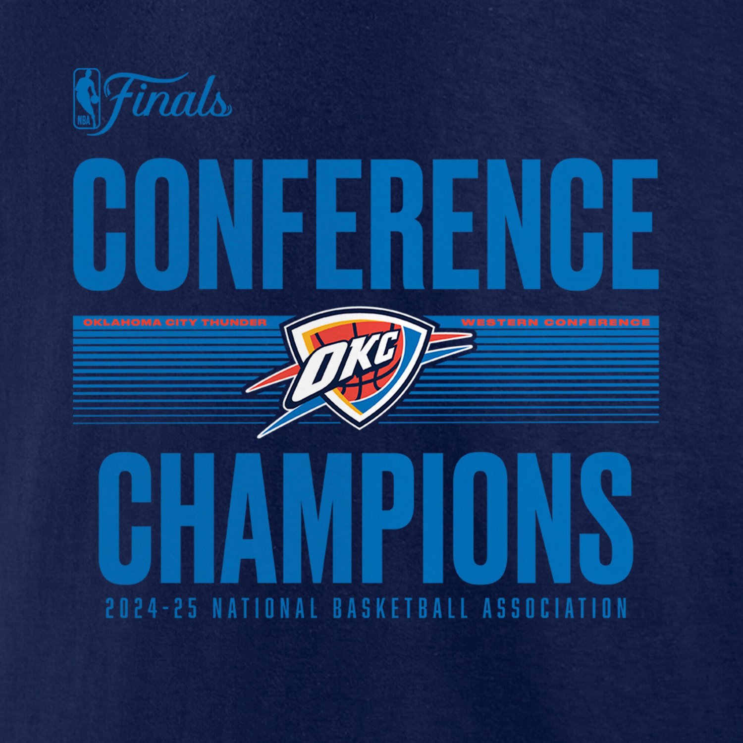 Fanatics Oklahoma City Thunder 2025 Western Conference Champions Ball Handler T-Shirt