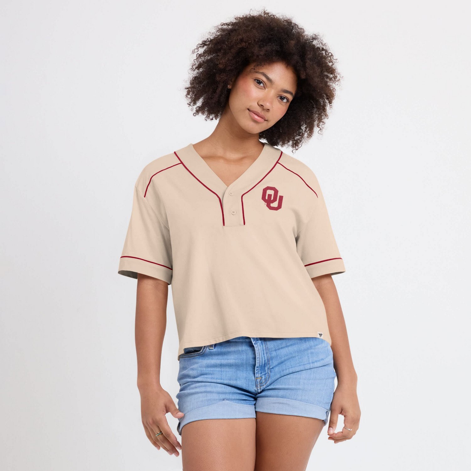 Fanatics Oklahoma Sooners Oversized Dominant Force Midi V-Neck T-Shirt - view number 4