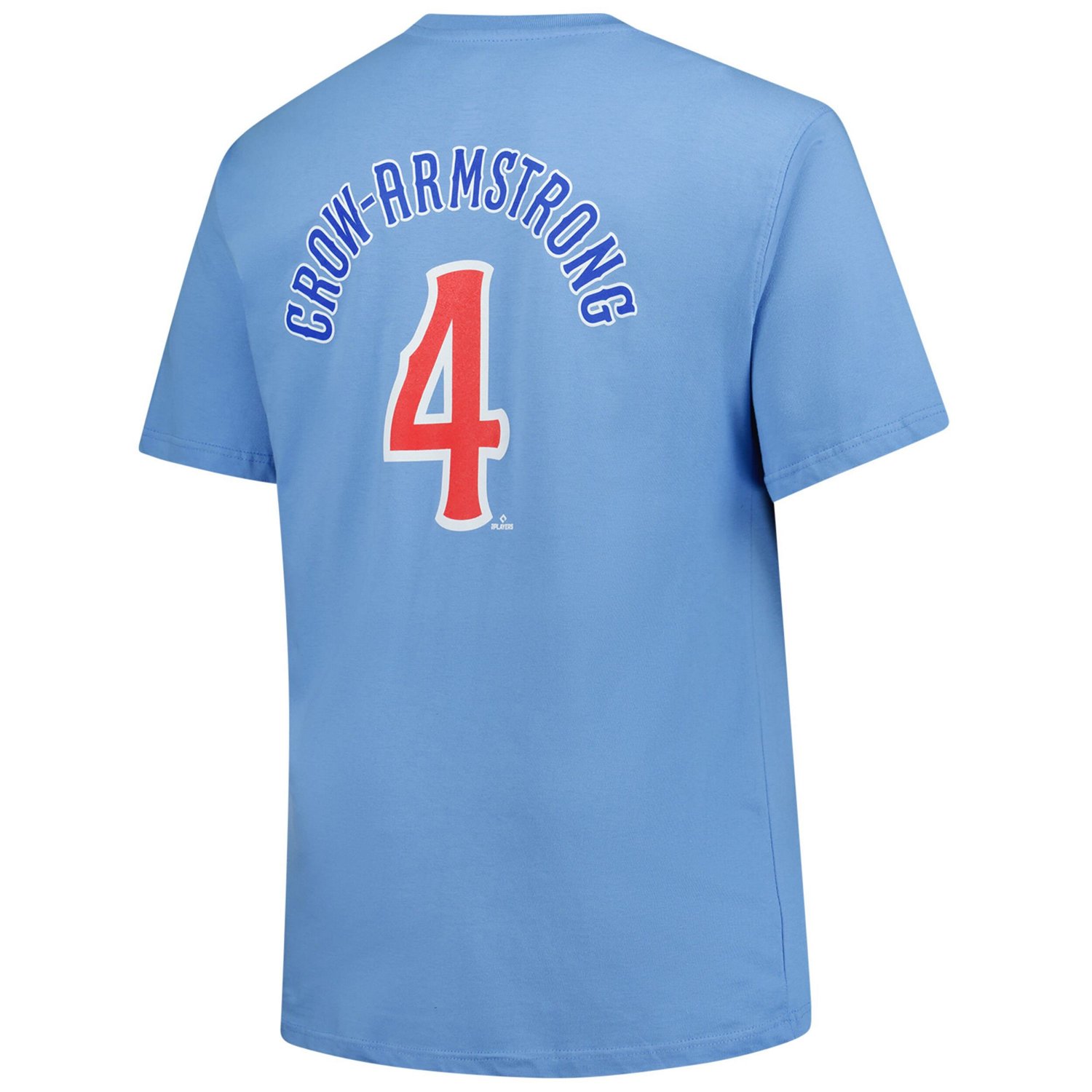 Fanatics Pete Crow-Armstrong Light Chicago Cubs Big  Tall Name  Number T-Shirt - view number 3