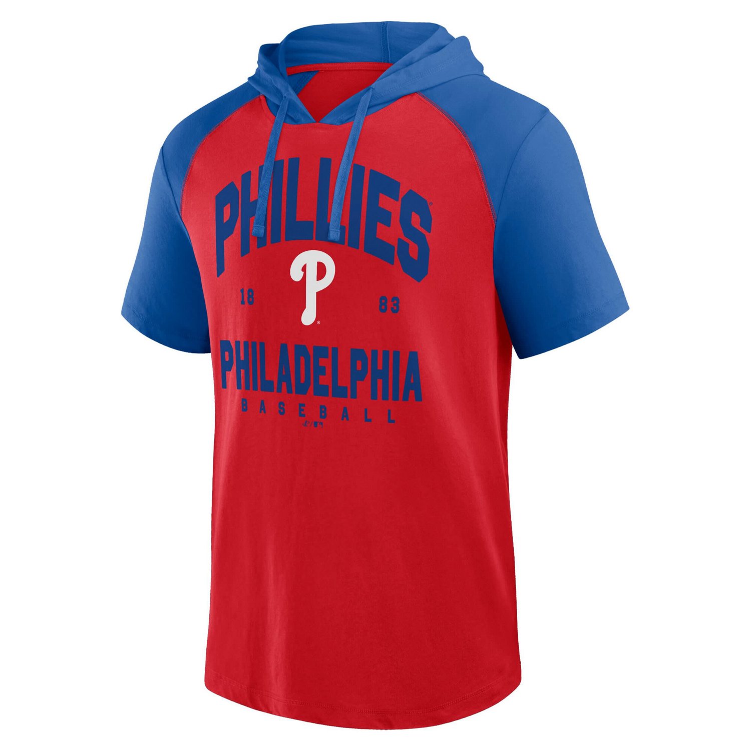 Fanatics Philadelphia Phillies Prime Raglan Short Sleeve Hoodie T-Shirt - view number 2