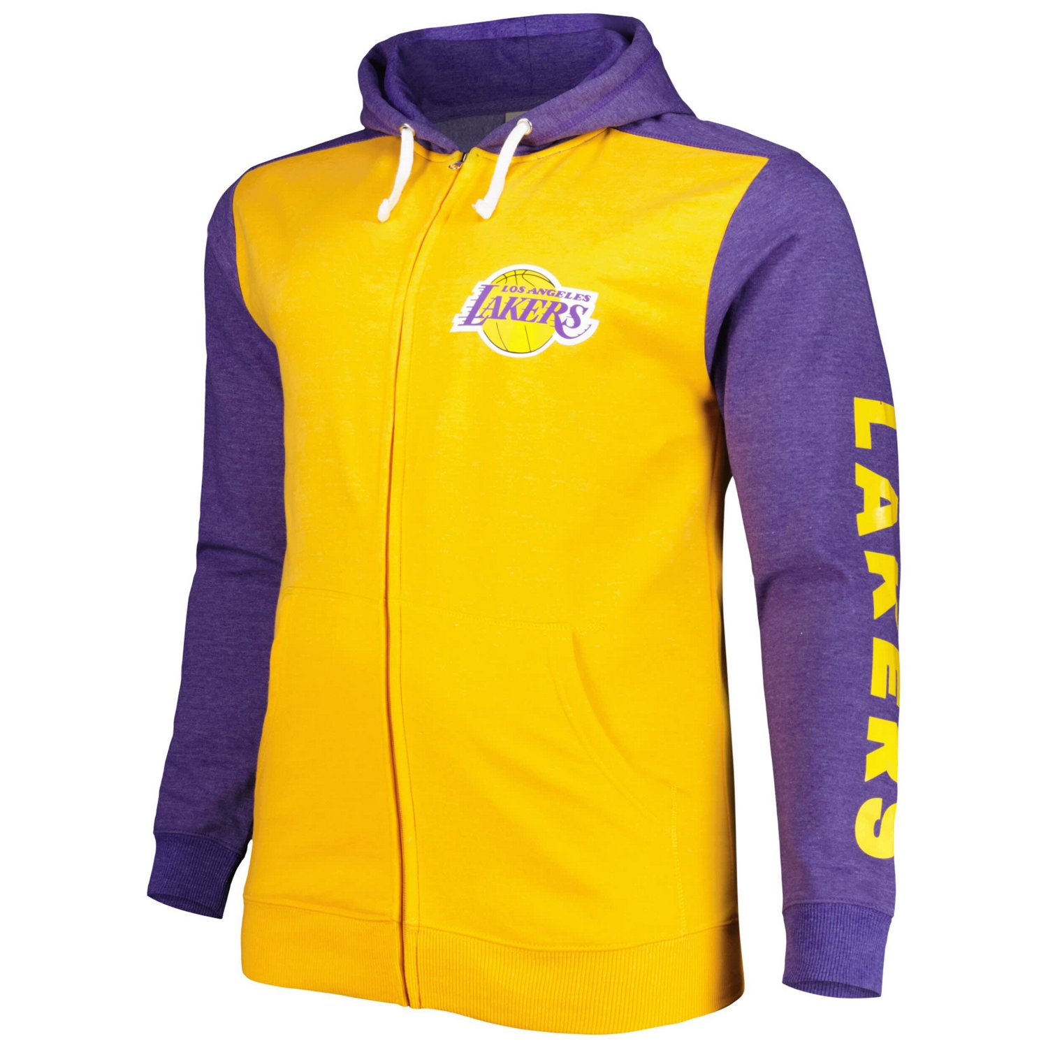 Fanatics /Purple Los Angeles Lakers Big  Tall Down and Distance Full-Zip Hoodie                                                  - view number 2