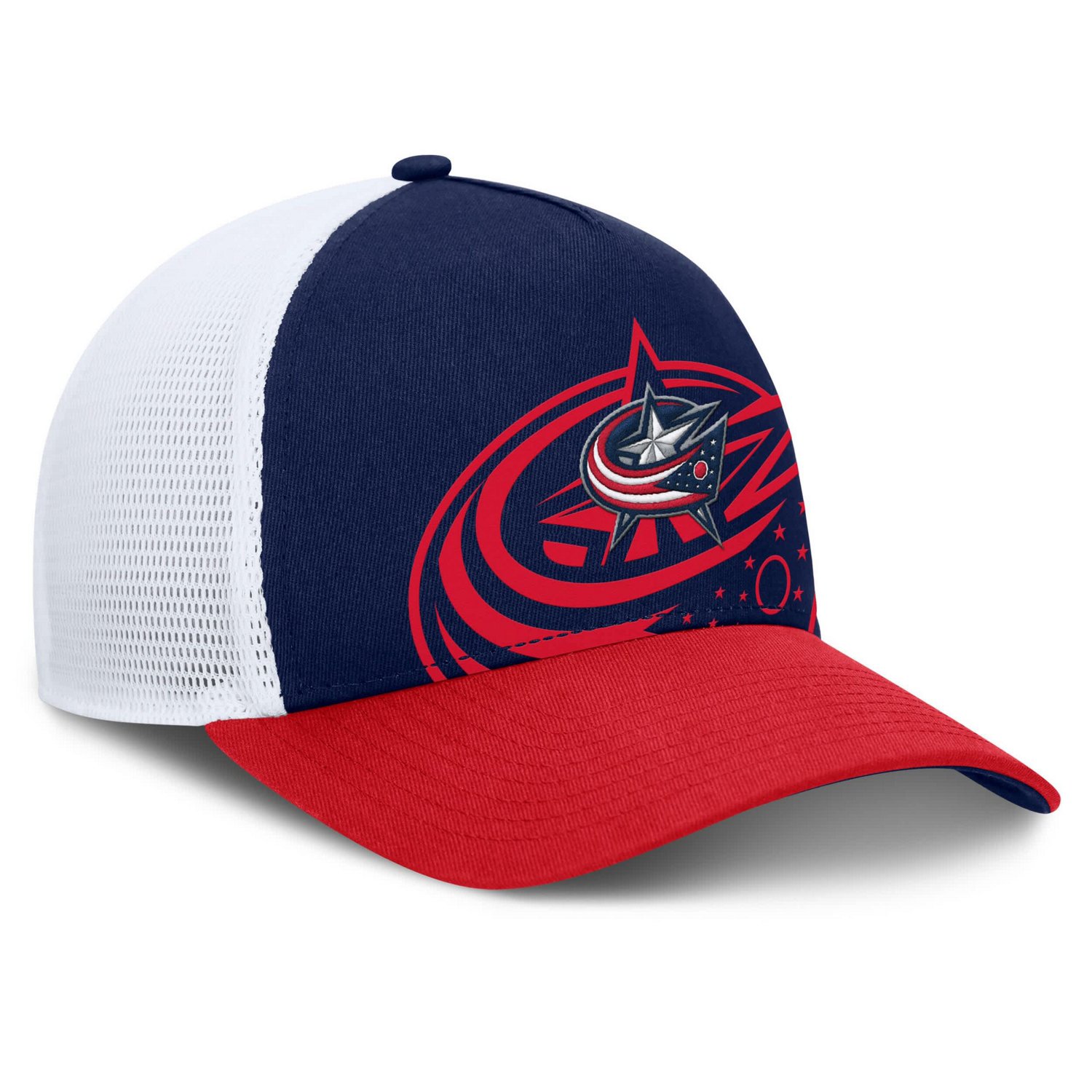 Fanatics Red Columbus Blue Jackets Authentic Pro A-Frame Rink Adjustable Hat - view number 3