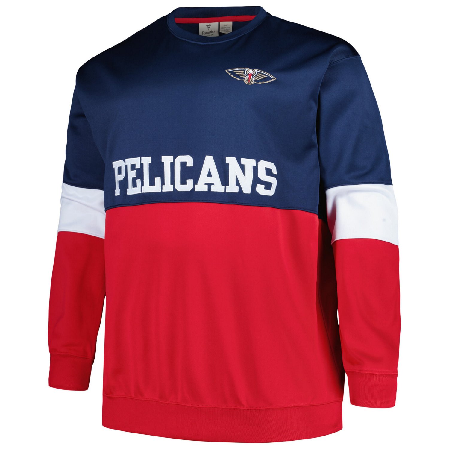 Fanatics /Red New Orleans Pelicans Big  Tall Split Pullover Sweatshirt - view number 2