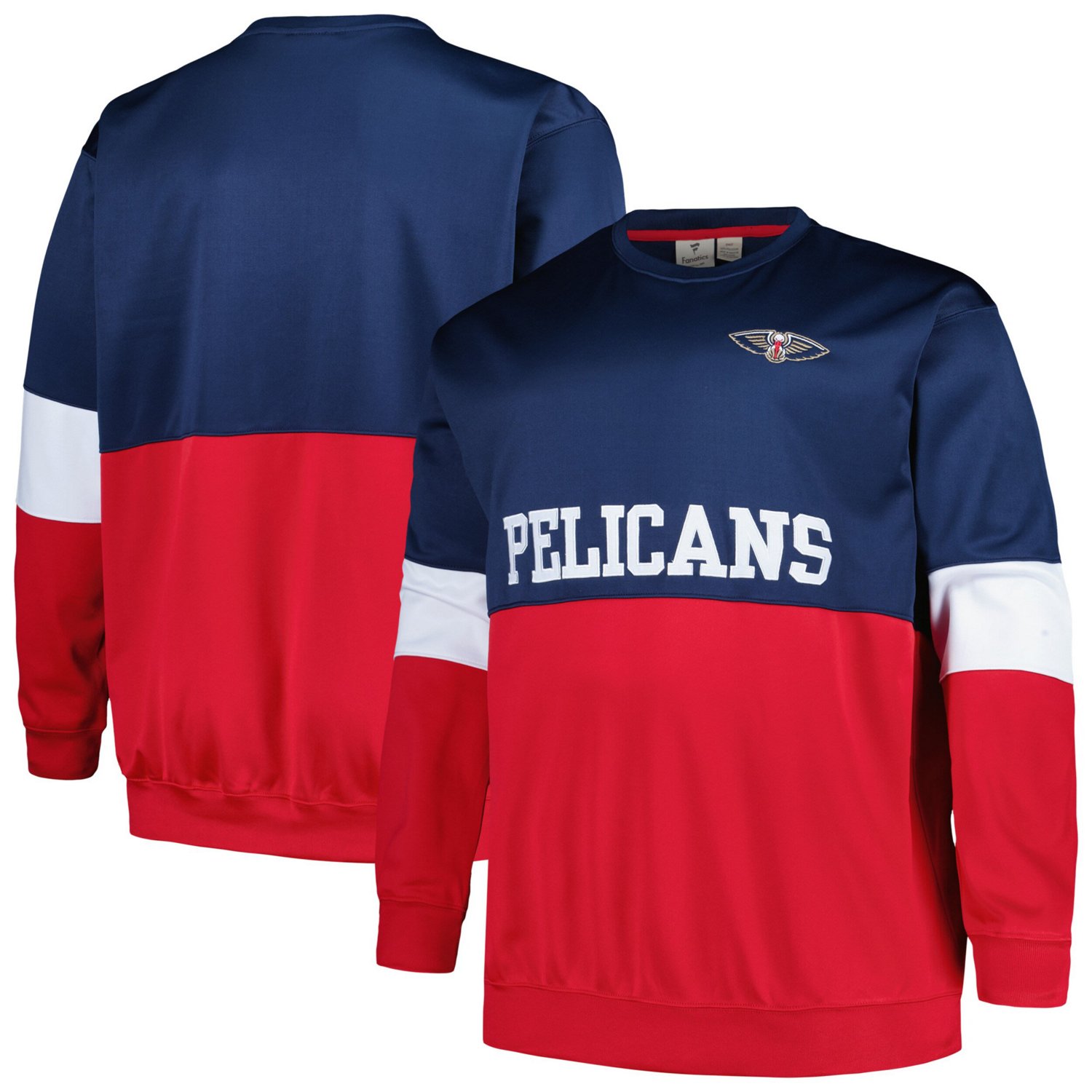 Fanatics /Red New Orleans Pelicans Big  Tall Split Pullover Sweatshirt - view number 1