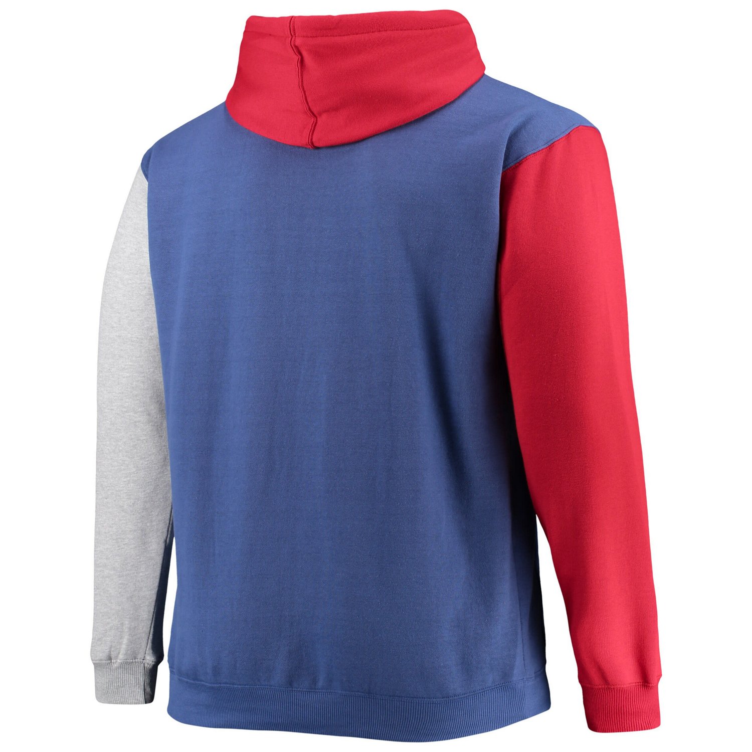 Fanatics /Red Philadelphia 76ers Big  Tall Double Contrast Pullover Hoodie