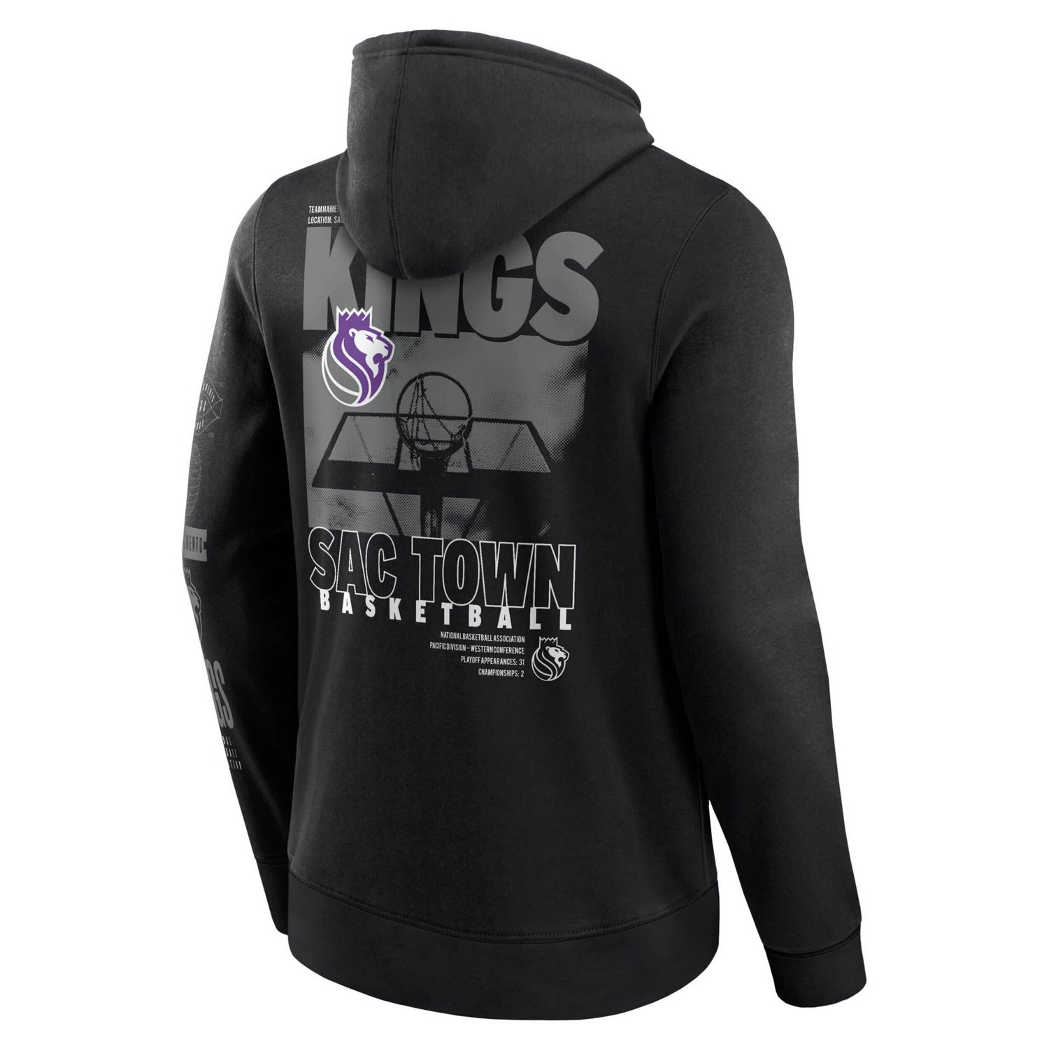 Fanatics Sacramento Kings Game Time Crossover Pullover Hoodie - view number 3