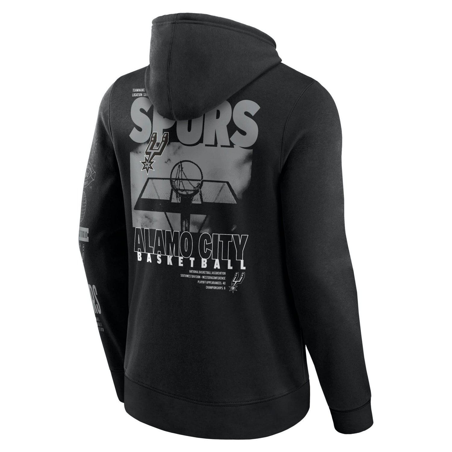 Fanatics San Antonio Spurs Game Time Crossover Pullover Hoodie