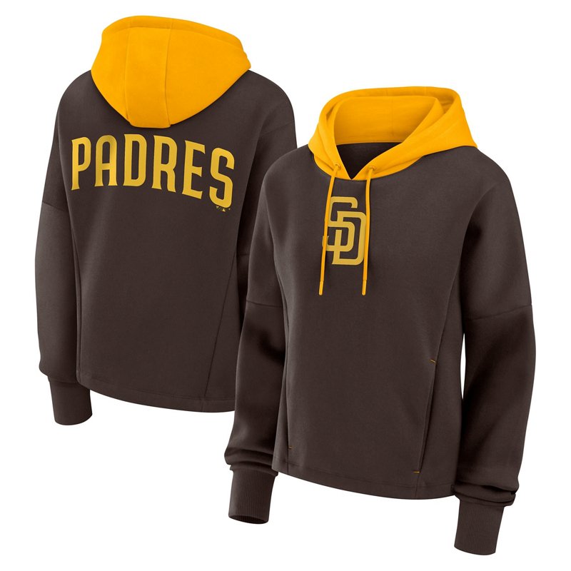 Fanatics San Diego Padres Oversized High Hip Legacy Fleece Pullover Hoodie-image
