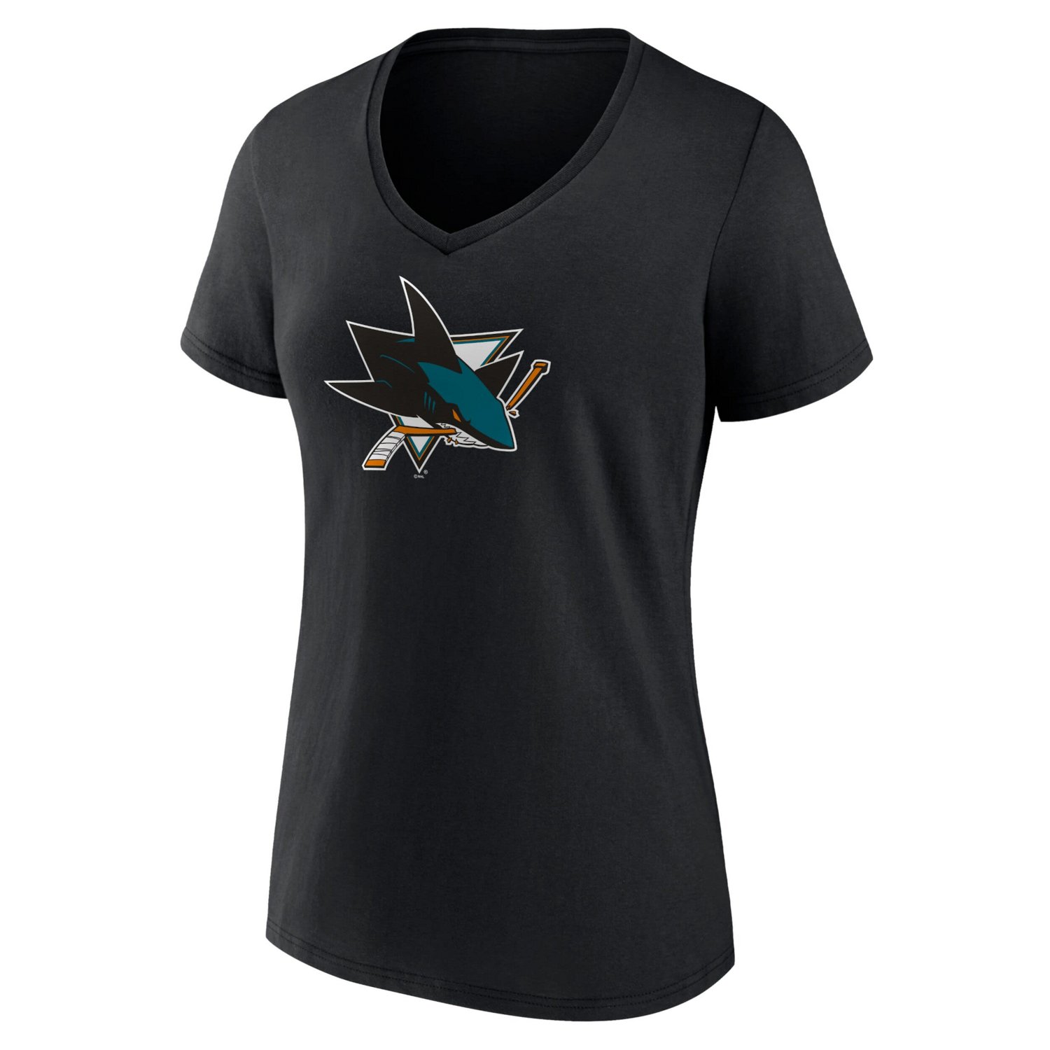 Fanatics San Jose Sharks Primary Logo Team V-Neck T-Shirt                                                                        - view number 2