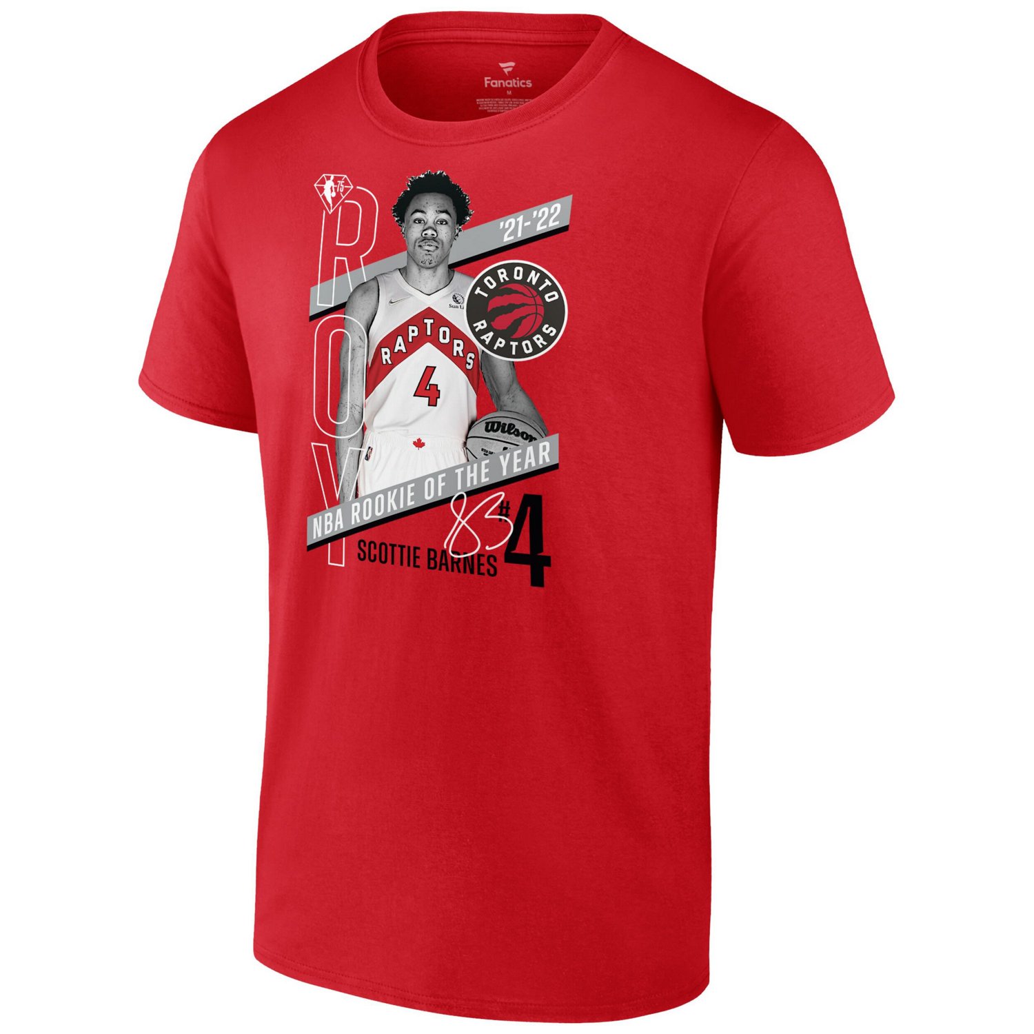 Fanatics Scottie Barnes Toronto Raptors 2022 NBA Rookie of the Year T-Shirt                                                      - view number 2