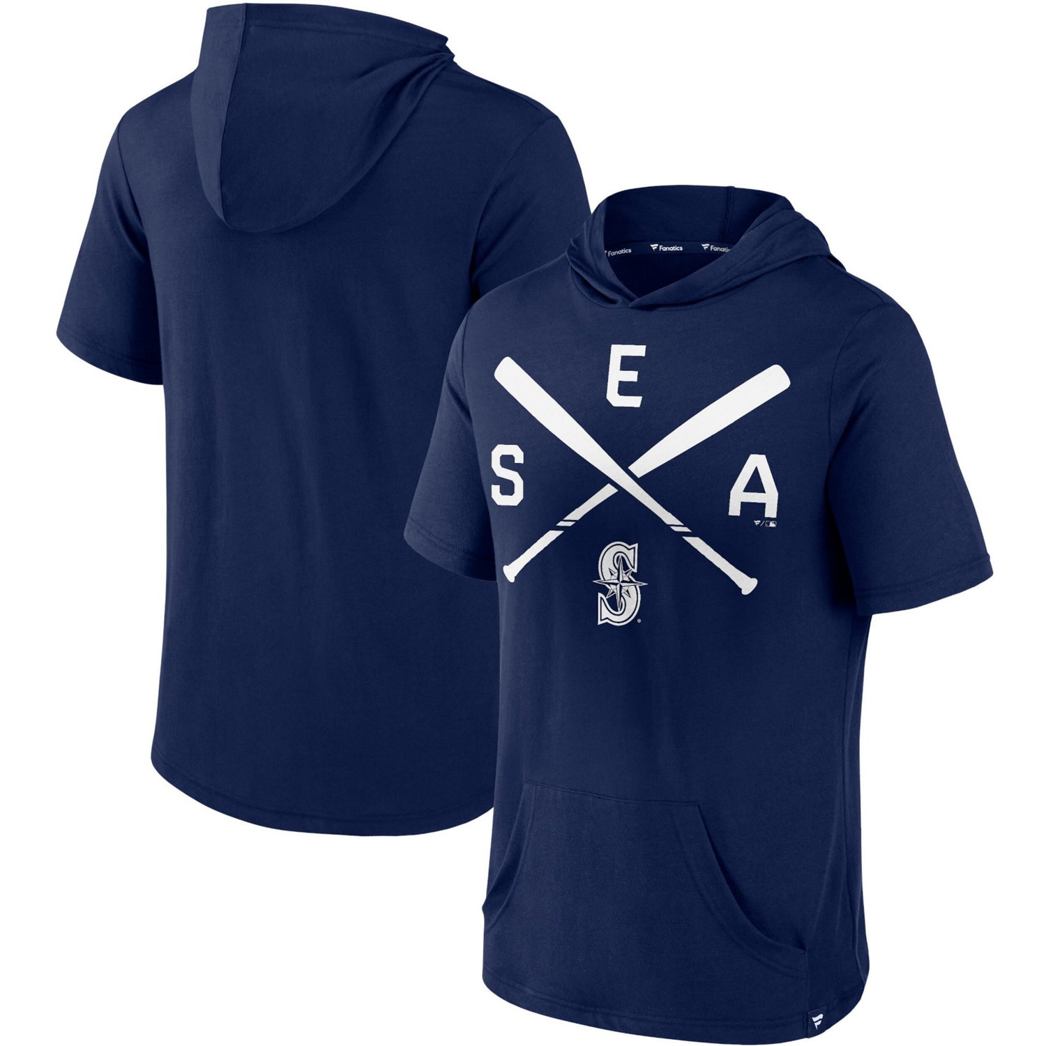 Fanatics Seattle Mariners Iconic Rebel Short Sleeve Hooded Top