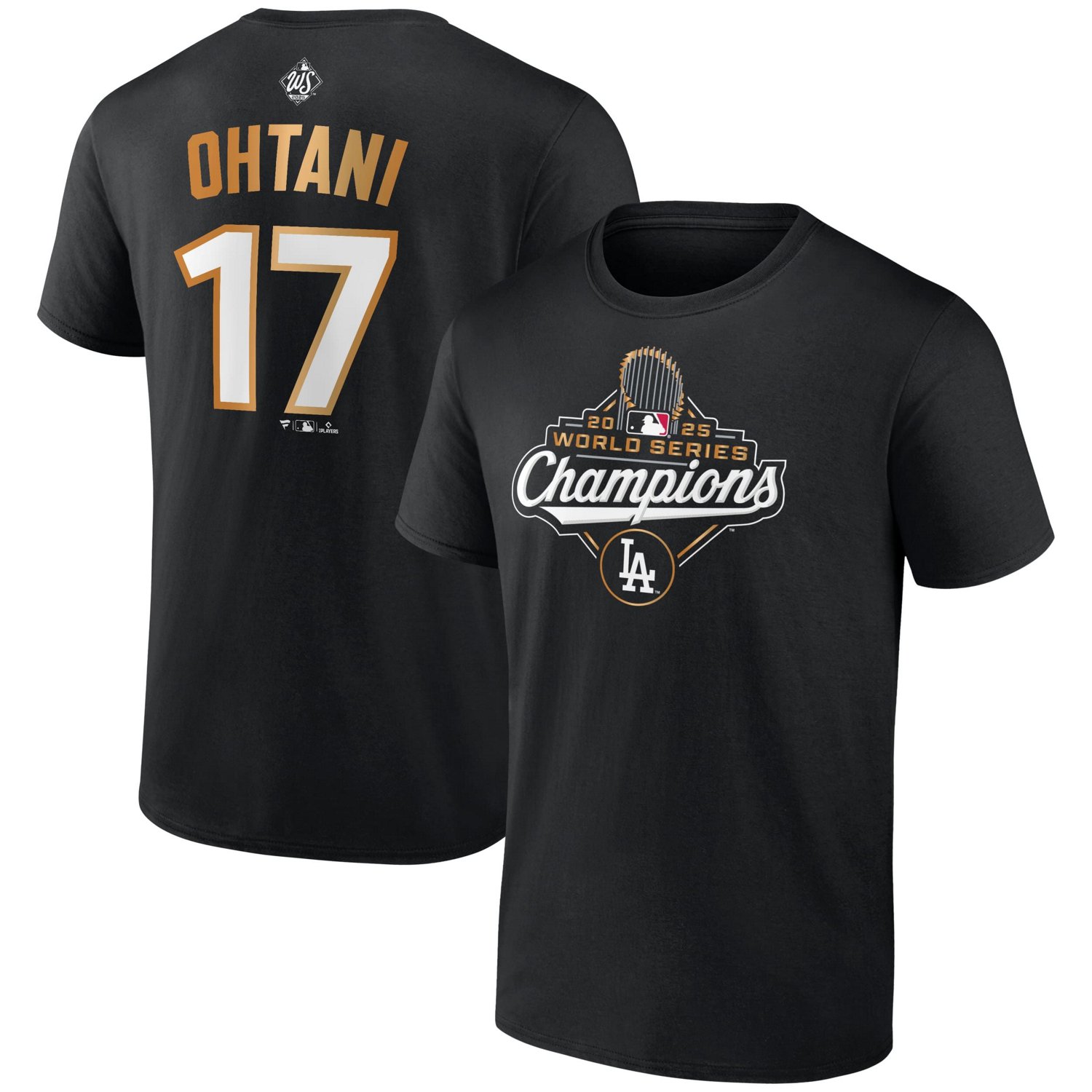 Fanatics Shohei Ohtani Los Angeles Dodgers 2025 World Series Champions Name  Number T-Shirt
