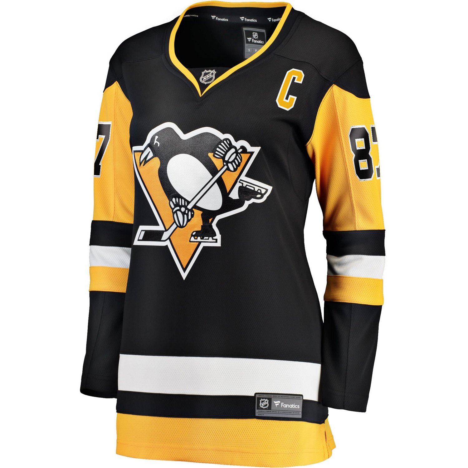 Fanatics Sidney Crosby Pittsburgh Penguins Captain Patch Home Breakaway Jersey - view number 2