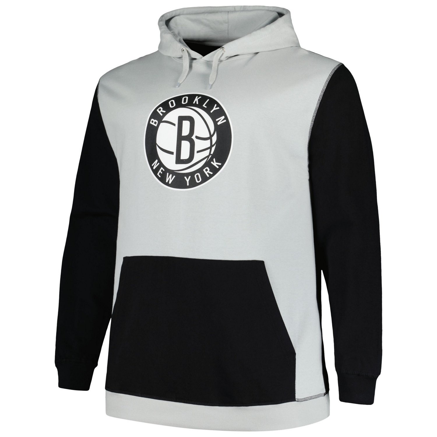 Fanatics /Silver Brooklyn Nets Big  Tall Primary Arctic Pullover Hoodie