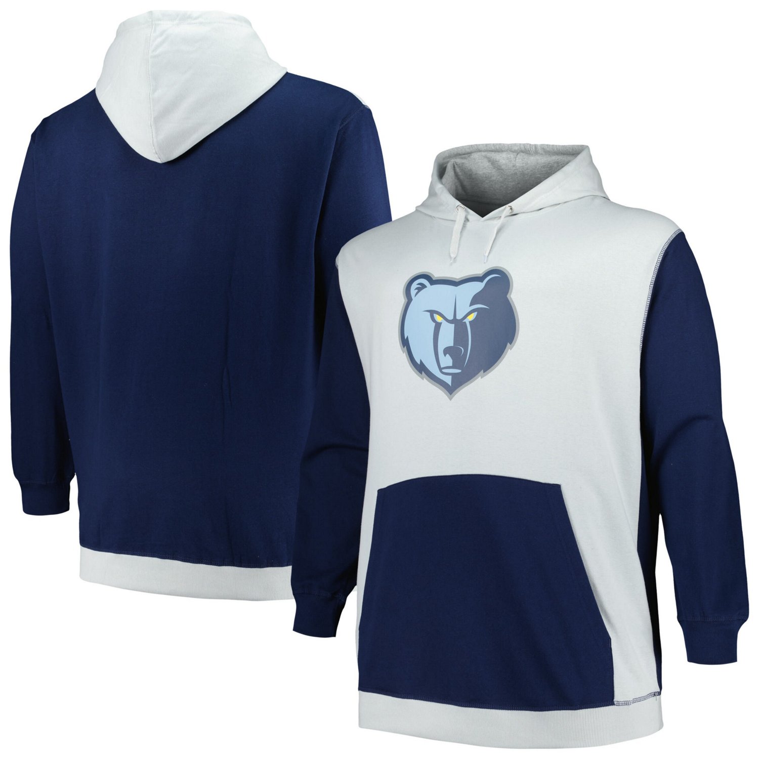 Fanatics /Silver Memphis Grizzlies Big  Tall Primary Arctic Pullover Hoodie