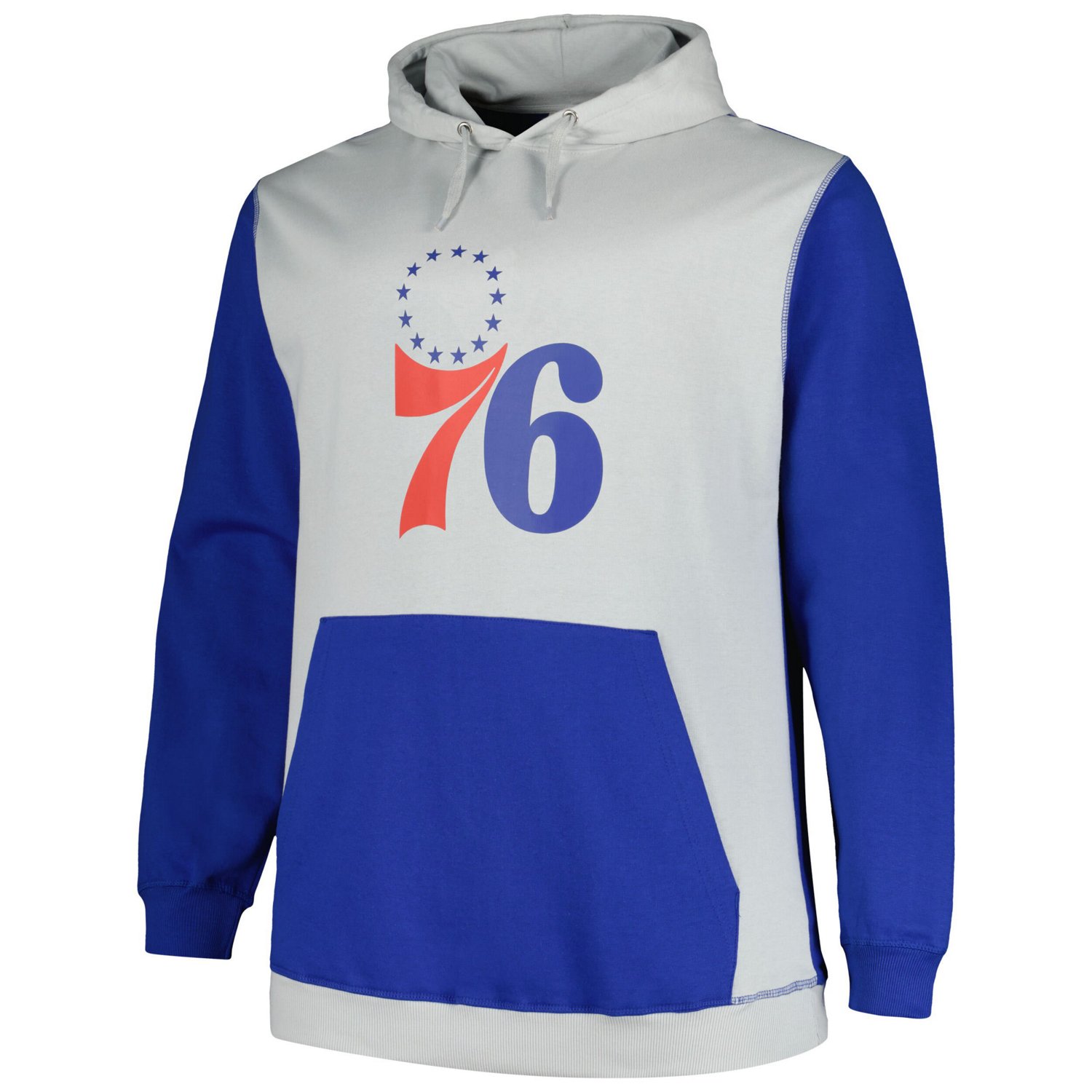 Fanatics /Silver Philadelphia 76ers Big  Tall Primary Arctic Pullover Hoodie