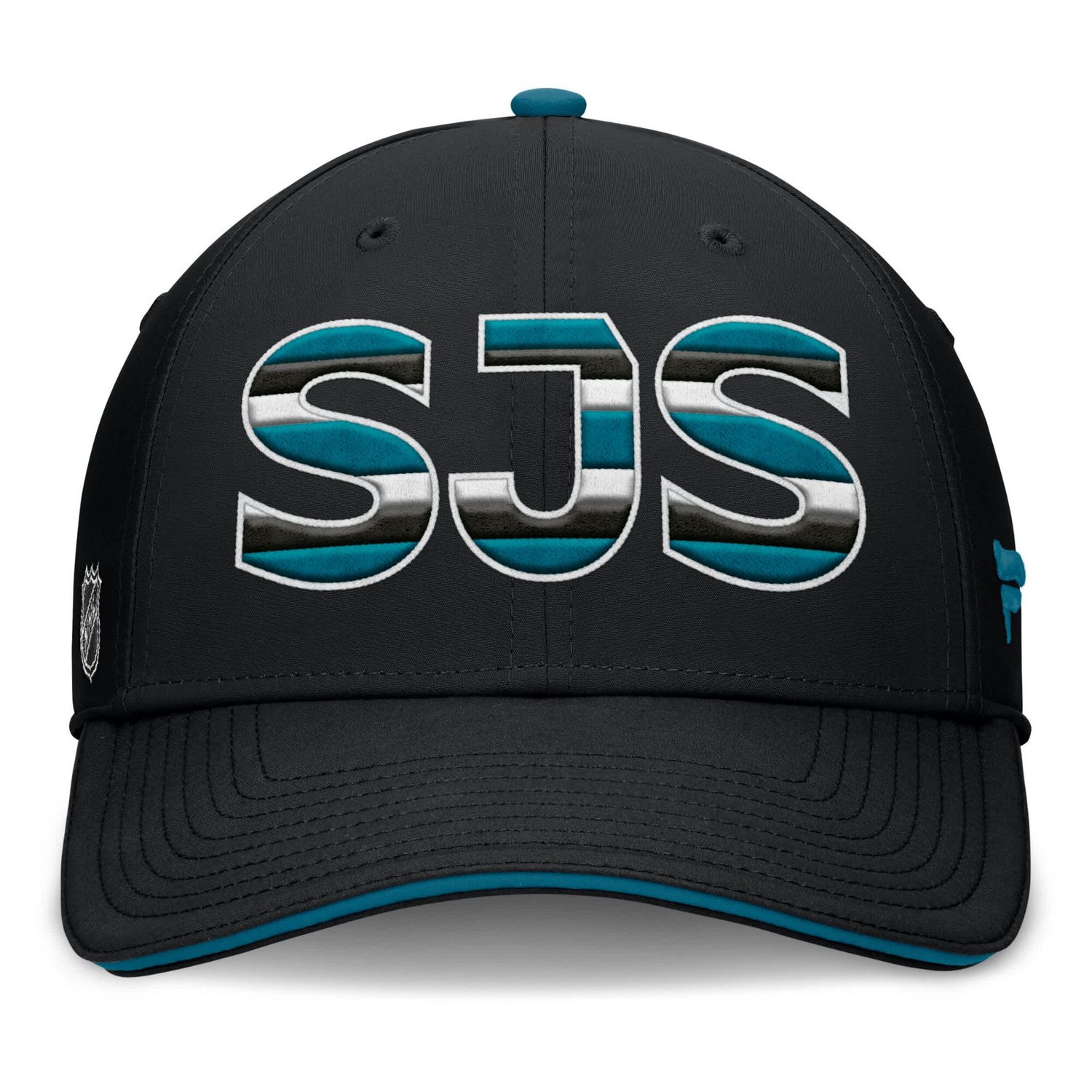Fanatics Teal San Jose Sharks Authentic Pro Rink Team Code Flex Hat - view number 2