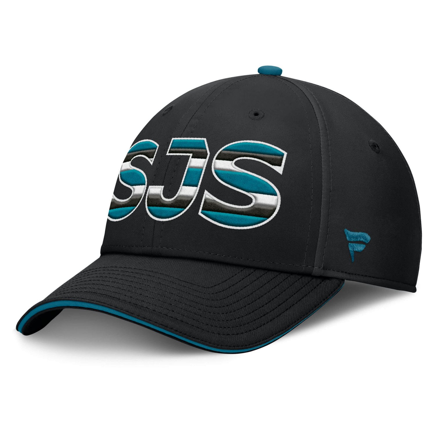 Fanatics Teal San Jose Sharks Authentic Pro Rink Team Code Flex Hat - view number 3