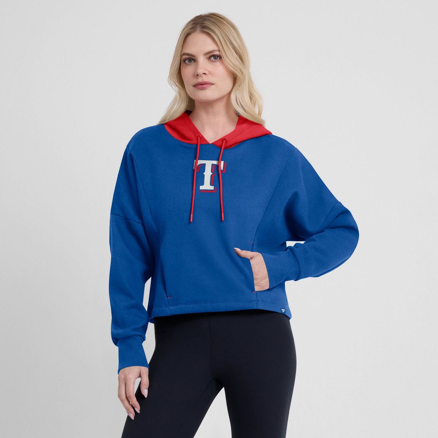 Fanatics Texas Rangers Oversized High Hip Legacy Fleece Pullover Hoodie - view number 4