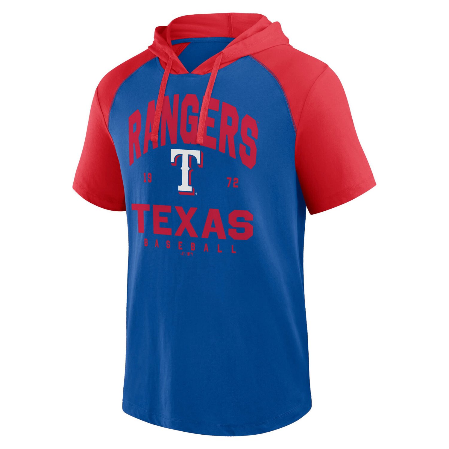Fanatics Texas Rangers Prime Raglan Short Sleeve Hoodie T-Shirt - view number 2