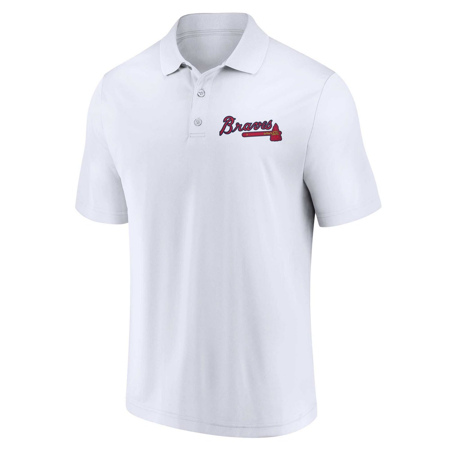 Fanatics /White Atlanta Braves Two-Pack Logo Lockup Polo Set - view number 2