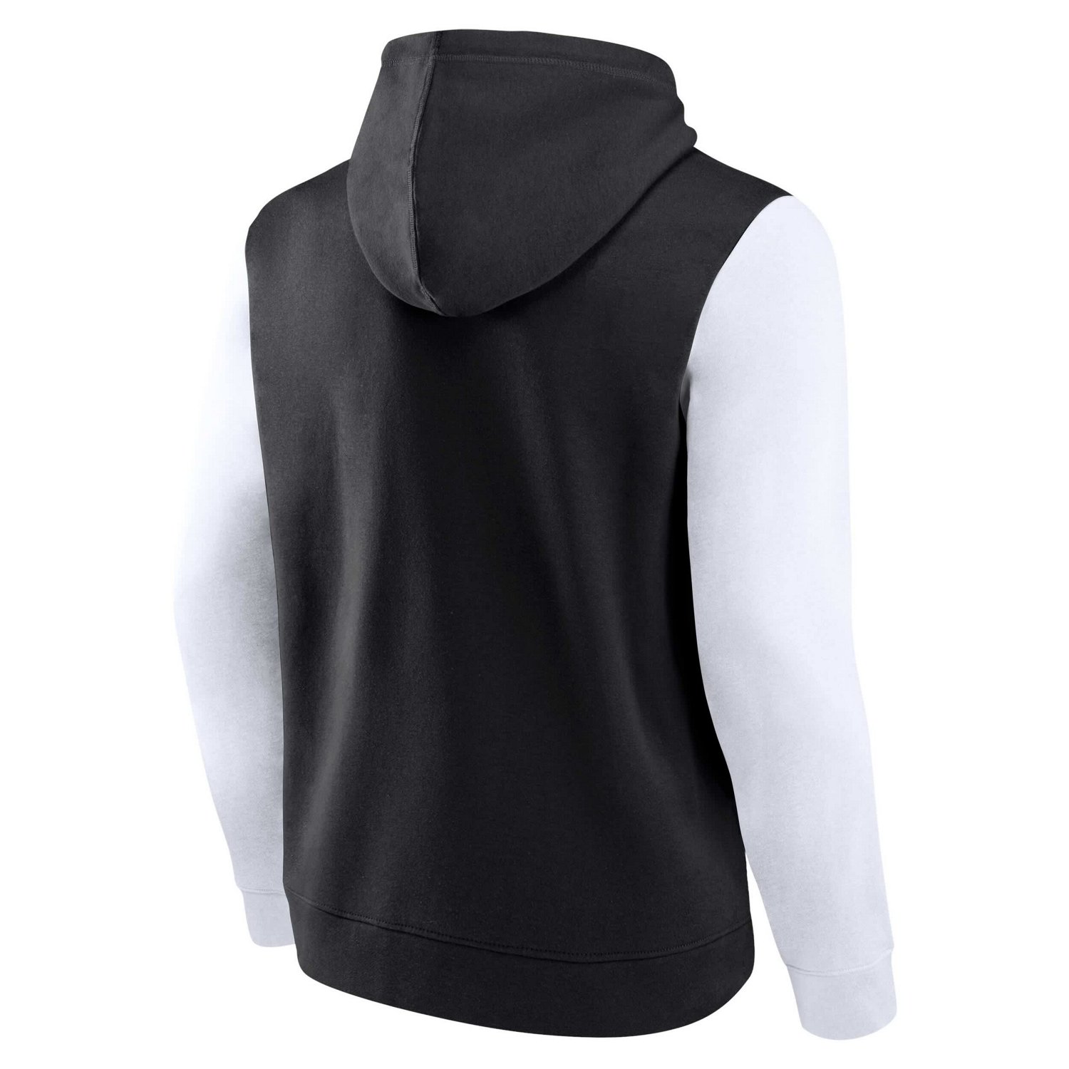 Fanatics White Brooklyn Nets Attack Colorblock Pullover Hoodie - view number 3