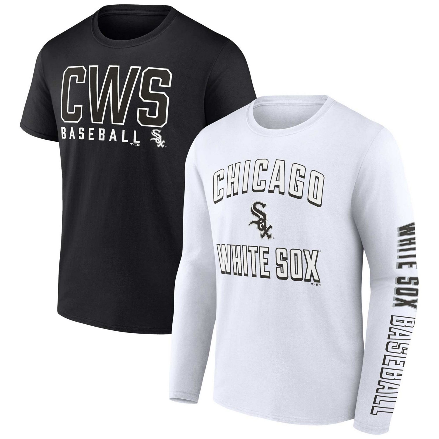 Fanatics White Chicago White Sox Two-Pack Combo T-Shirt Set