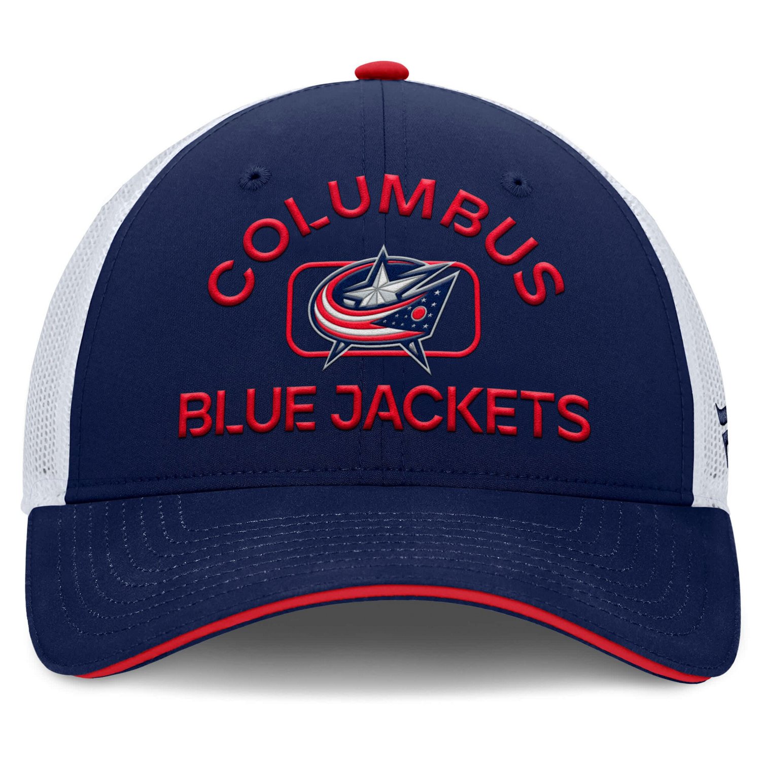 Fanatics White Columbus Blue Jackets Authentic Pro Rink Trucker Hat - view number 2