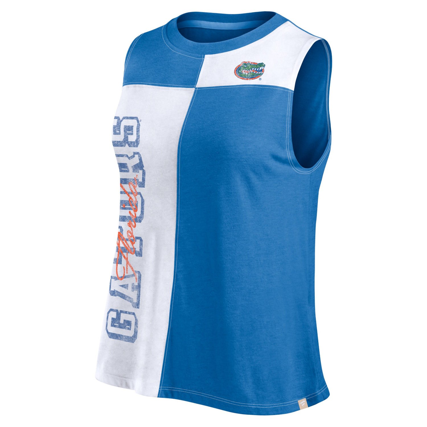 Fanatics White Florida Gators Colorblock High Neck Tank Top - view number 2